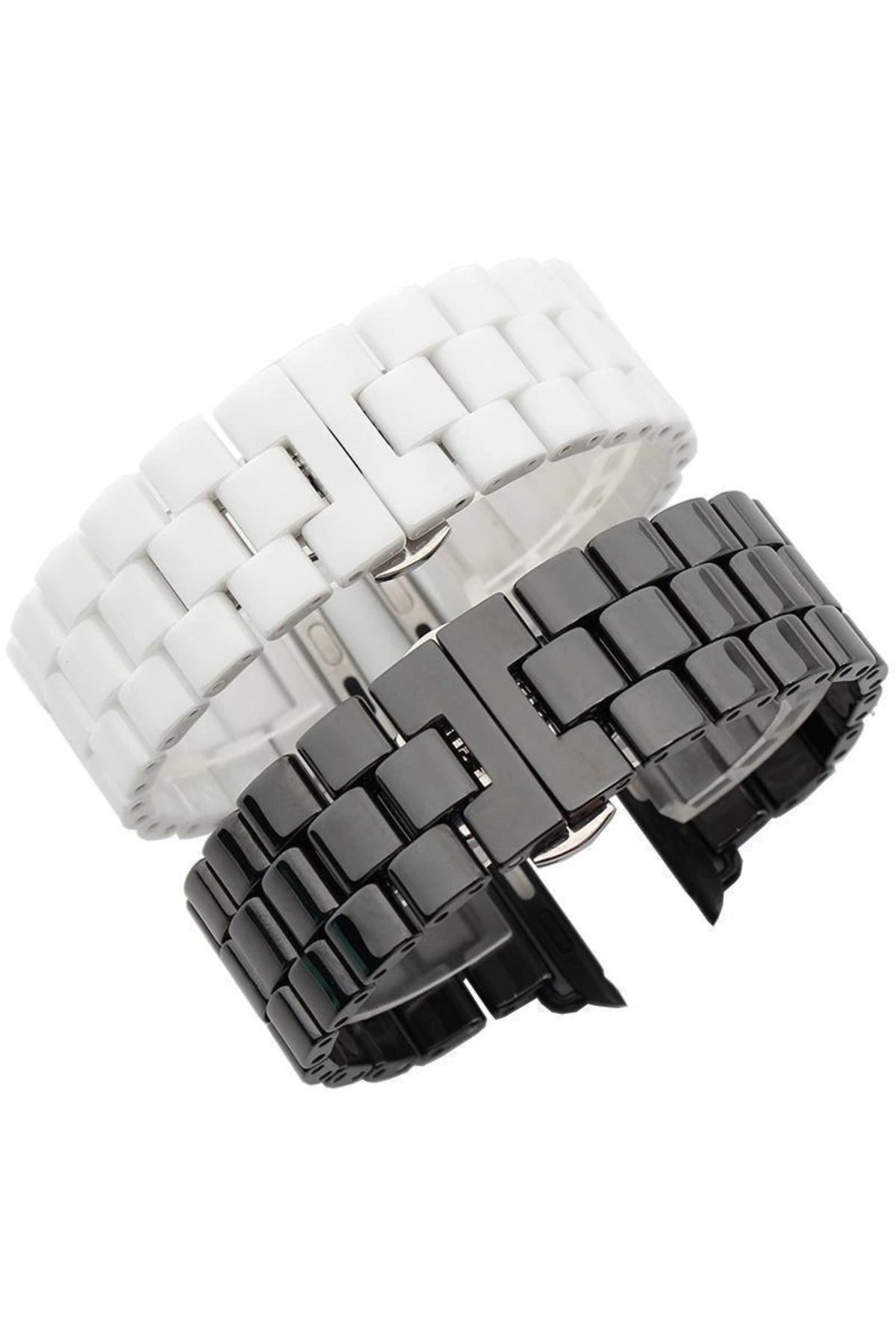 demila Ally Apple Watch 7-8 45mm 6-5-4 44mm Seramik Kayış Kordon 3 Bakla 3-2-1 42mm-(5775 - MLA3755-7203