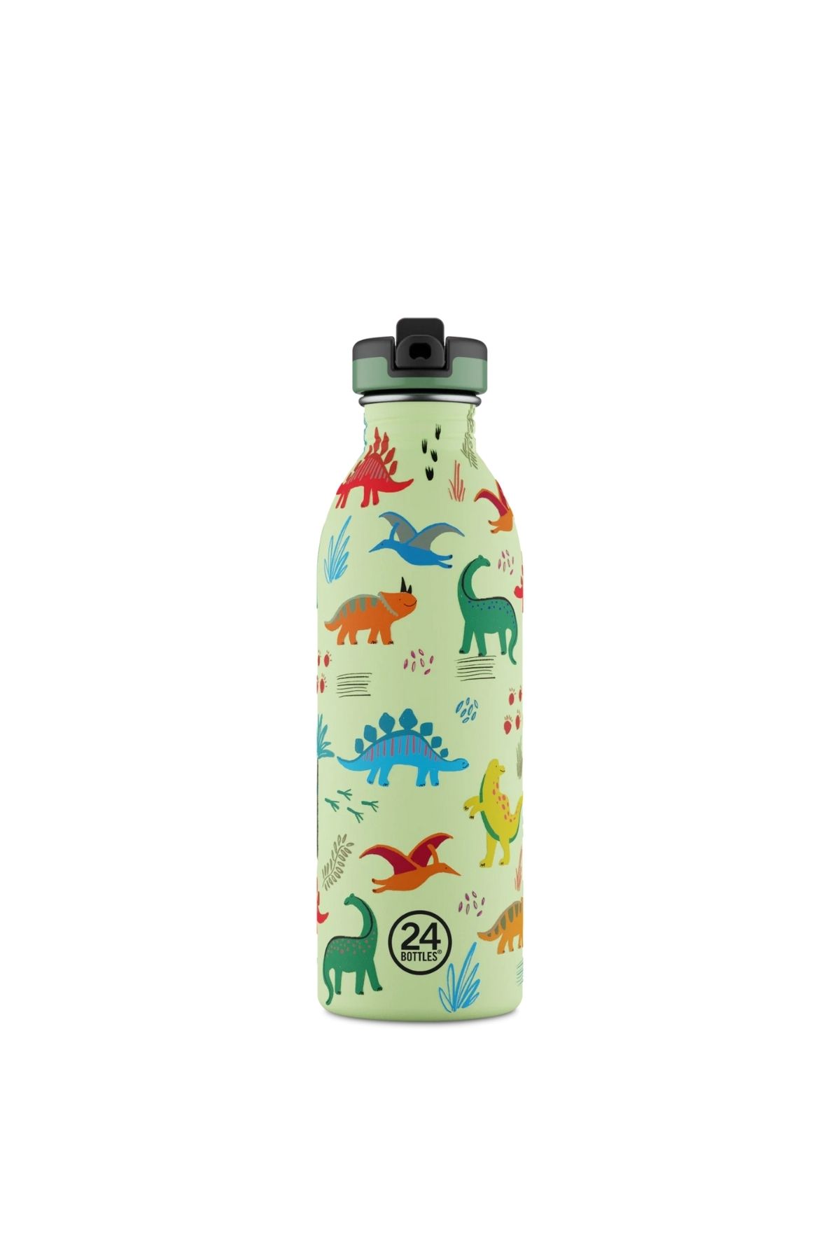 24 Bottles Kids Bottle Jurassic Friends Pipetli Paslanmaz Çelik Çocuk Su Matarası 500 ml