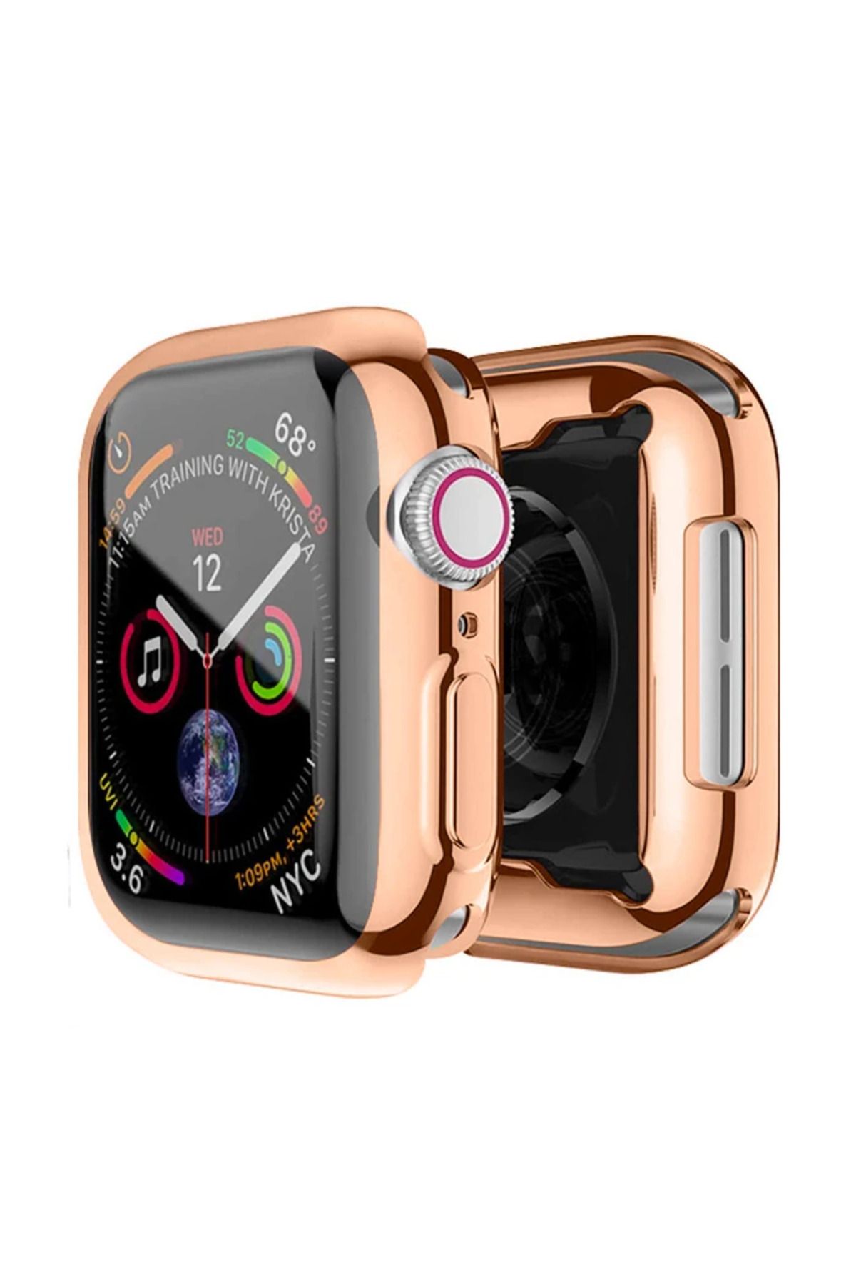 Marsilyan ALLY Apple Watch 7-8 41mm 360 Koruma Ultra Slim Silikon Kılıf-(5775) - MCT4458-5742