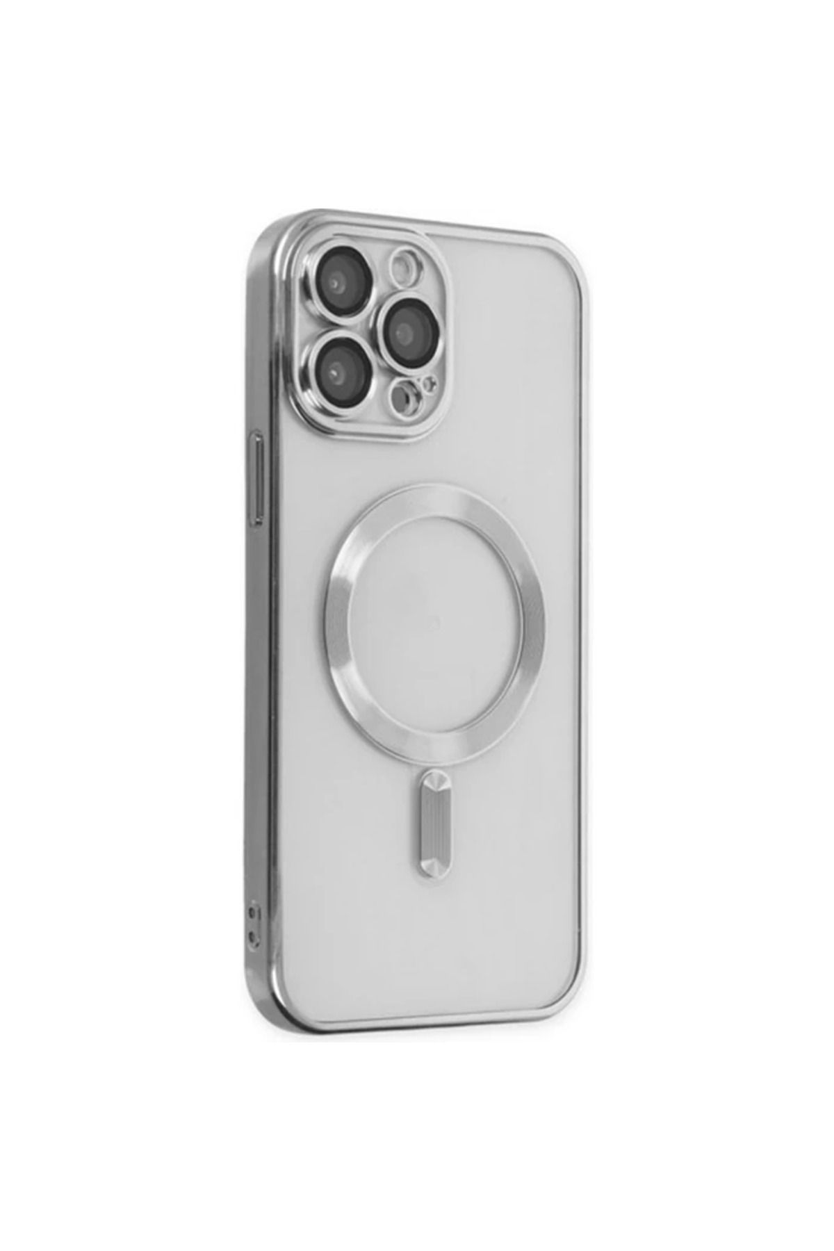 LaCend ALLY iPhone 12 Pro Max 6.7inç Renkli Kenar Lazer Çerçeveli Magsafe Uyumlu Silikon - LC3132-3705