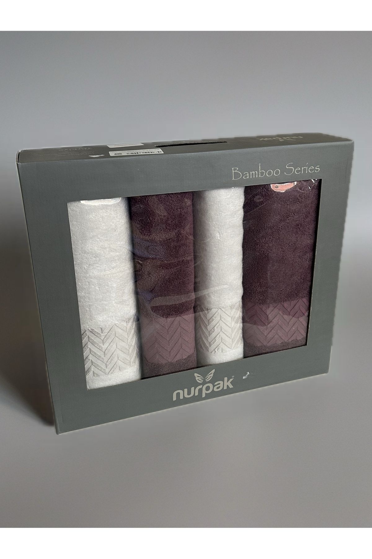 Nurpak Yıldız Bambu 4'lü Banyo Havlu Takımı