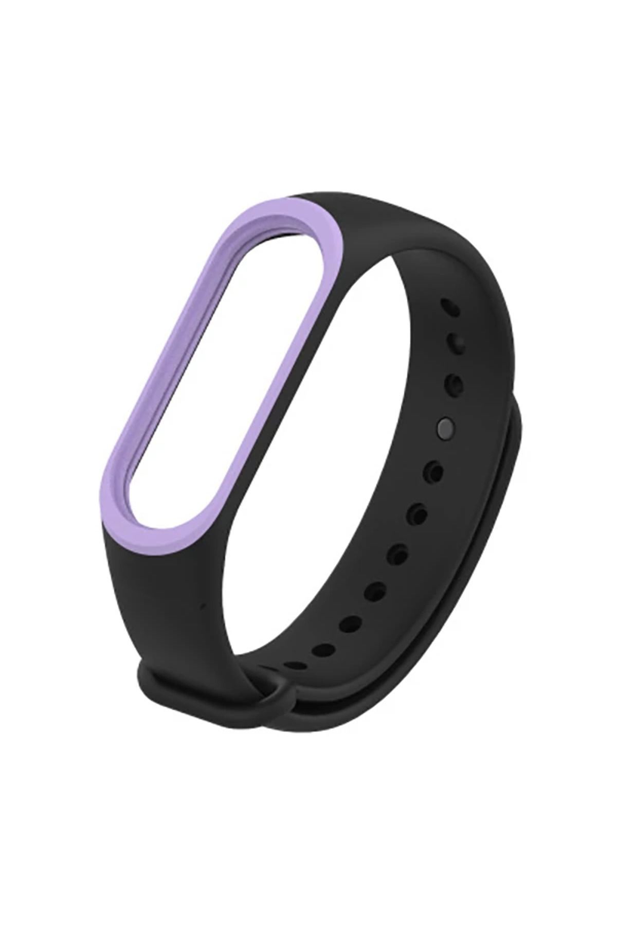 Marsilyan Mijobs Xiaomi Mi Band 3 Mi Band 4 Çift Renk Silikon Kayış Kordon-(5775) - MCT9424-3560