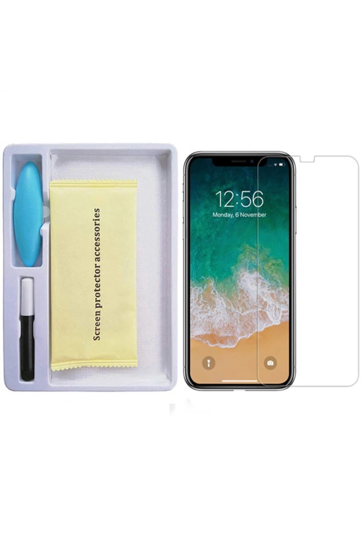 Marsilyan İPhone 11 Pro Full Liquid+Uv Işık 3D Kırılmaz Cam Ekran Koruyucu iPhone XS-X-(5 - MCT9310-7036