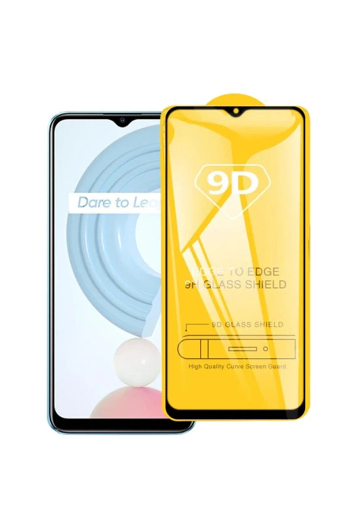 demila Ally OPPO Realme C21 Full Glue-Tempered Cam Ekran Koruyucu-(5775) - MLA1566-8501