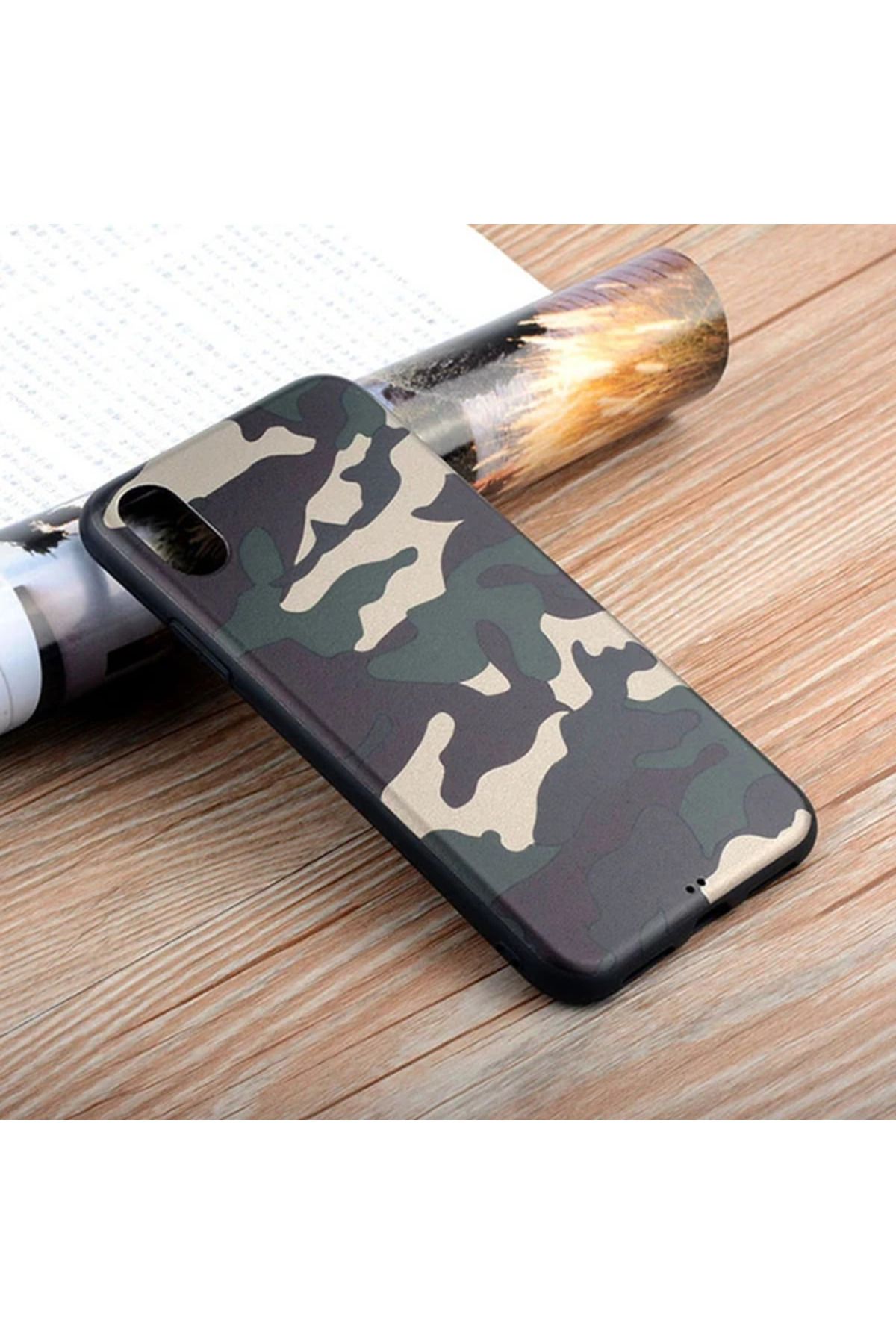 demila İPhone X Xs Kamuflaj Darbe Emici Silikon Kılıf-(5775) - MLA8975-1625