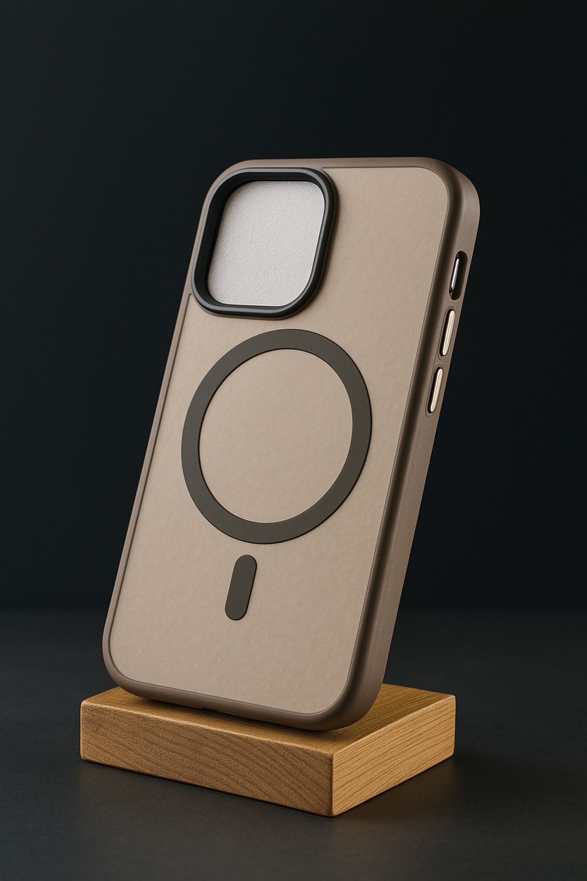 shop iPhone 15 Pro Kahverengi Kenarlı Mat Şeffaf Kılıf – Zamansız Şıklık, Modern Koruma