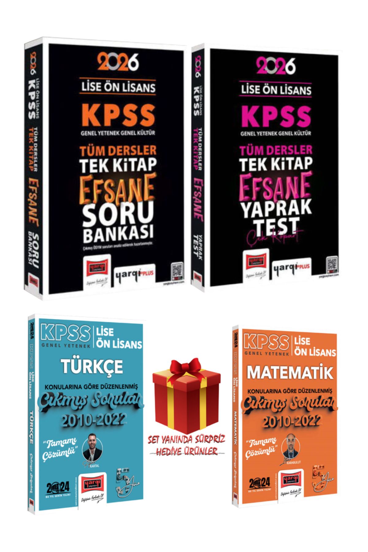 Yargı Yayınları 2026 KPSS Lise Ön Lisans Tüm Dersler Tek Kitap Efsane Soru Bankası+ Yaprak Test+ Türkçe Mat. Çıkmış