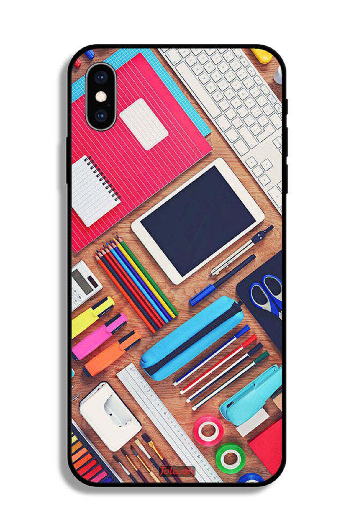 Tolwak-Apple iPhone XS Max Protective Case Girl Hobby Desk 2