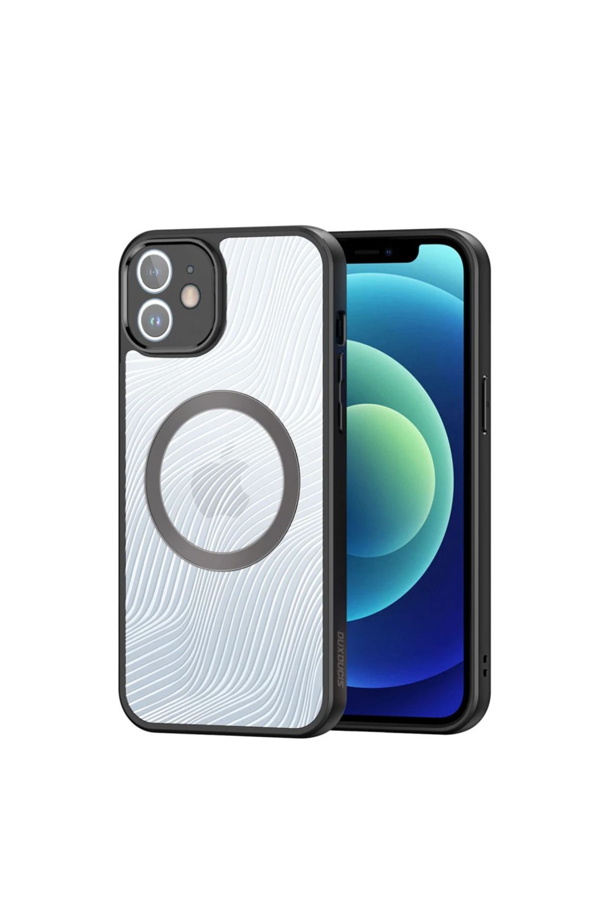Marsilyan Dux Ducis iPhone 12 Aimo Series Mag Safe Premium Buzlu Sert PC-TPU Kılıf-(5775) - MCT7519-1085