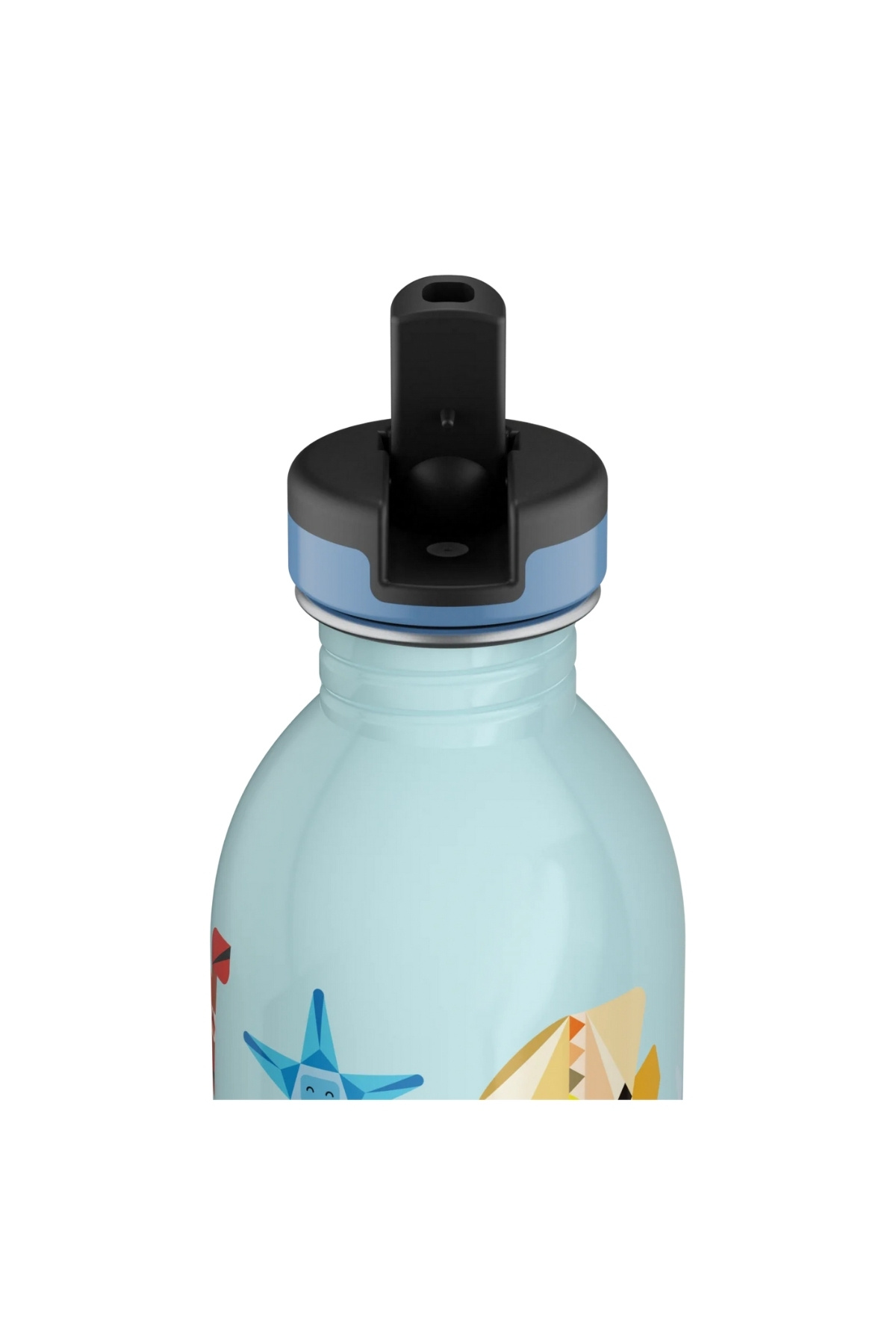 24 Bottles Kids Bottle Sea Friends Pipetli Paslanmaz Çelik Çocuk Su Matarası 250 ml fotoğrafı 3 (önizleme)