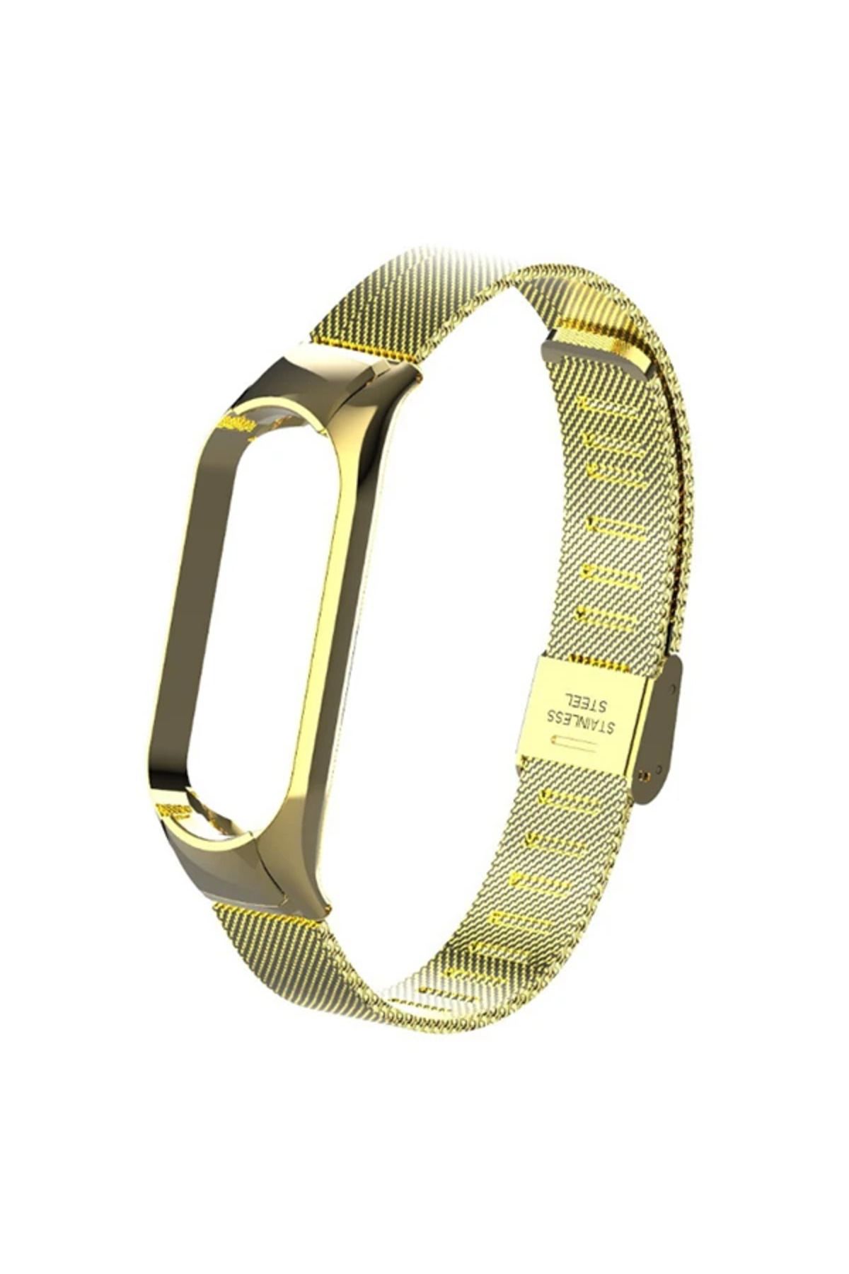 Marsilyan Xiaomi Mi Band 5 Metal Kayış Kordon Kopçalı Milano Loop-(5775) - MCT7227-9709
