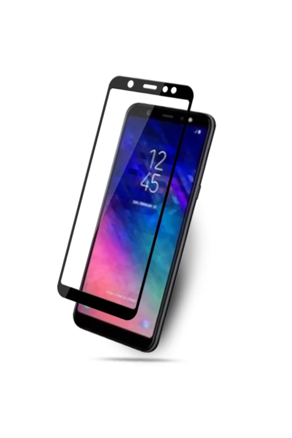 demila Ally Samsung Galaxy A6+ Plus 2018 İçin Full Kaplama Kırılmaz Cam Ekran Koruyucu- - MLA1028-6146