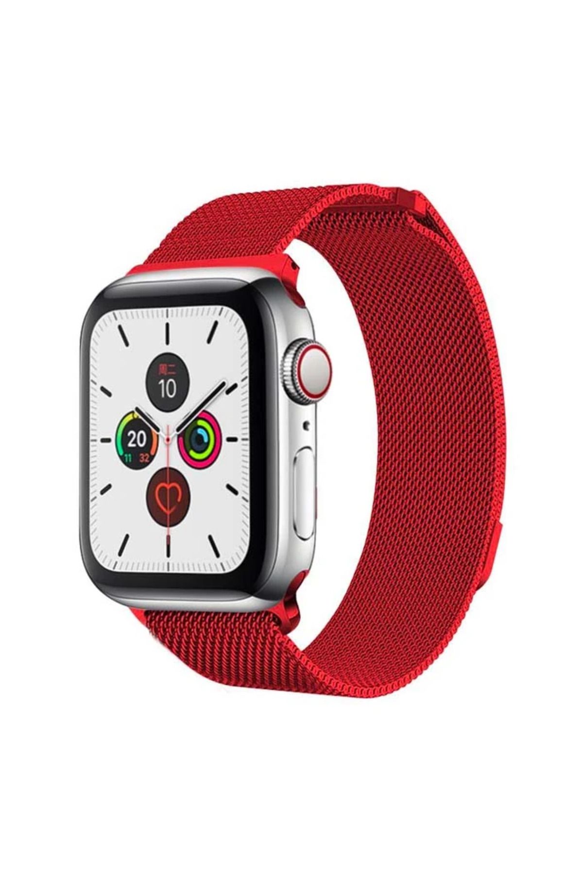 Marsilyan Ally Apple Watch 7-8 45mm 6-5-4 44mm Kayış Kordon Metal Milano Loop 3-2-1 42mm-(57 - MCT8688-9306