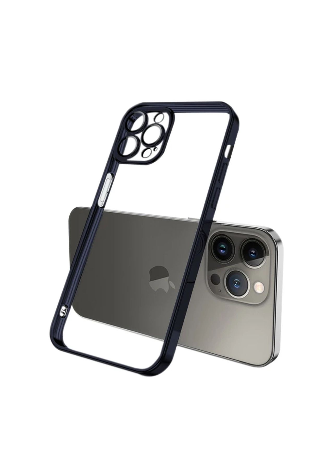 Marsilyan ALLY Fashion Series iPhone 13 Pro 6.1inç Kılıf Renkli Kenar Lazer Çerçeveli Sil - MCT9290-6203