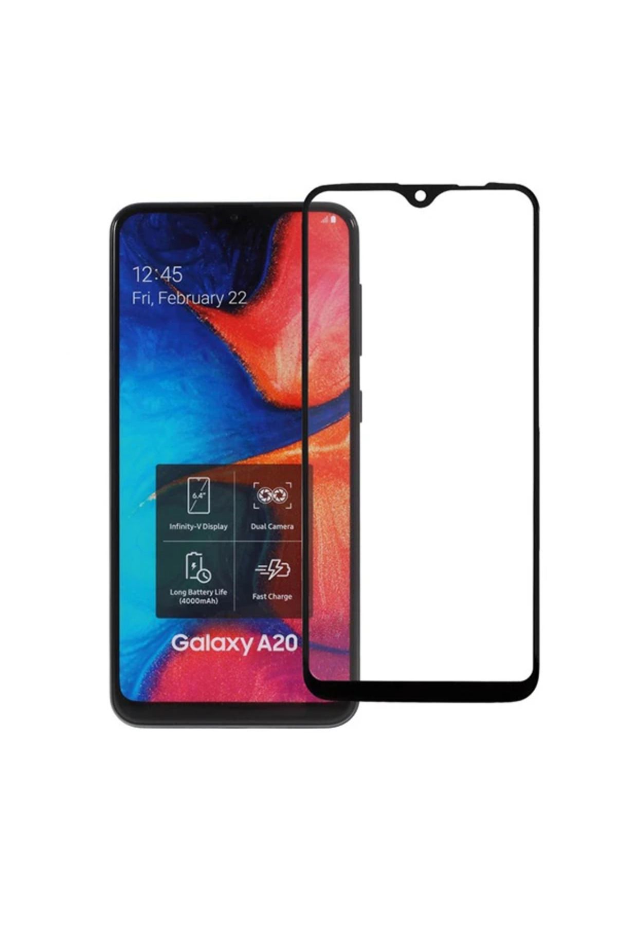 Marsilyan Samsung Galaxy A20e 3D Full Kaplama Kırılmaz Cam Ekran Koruyucu-(5775) - MCT4788-2769