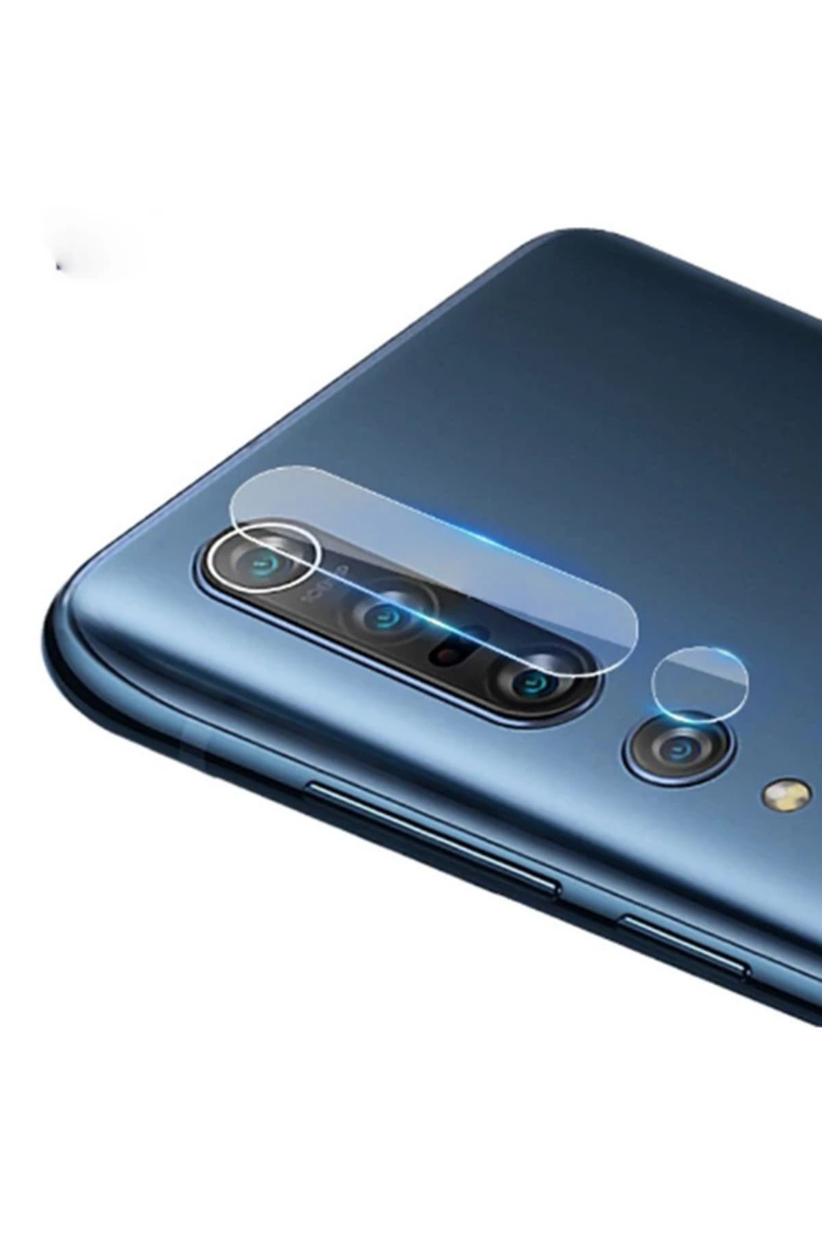 LaCend Xiaomi Mi 10 Tempered Cam Kamera Koruyucu-(5775) - LC9256-8873