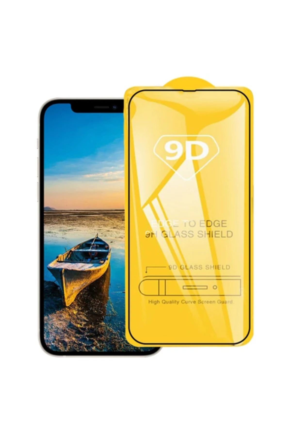 LaCend Ally iPhone 13 Pro Max 6.7 Full Glue-Tempered Cam Ekran Koruyucu-(5775) - LC4095-6174
