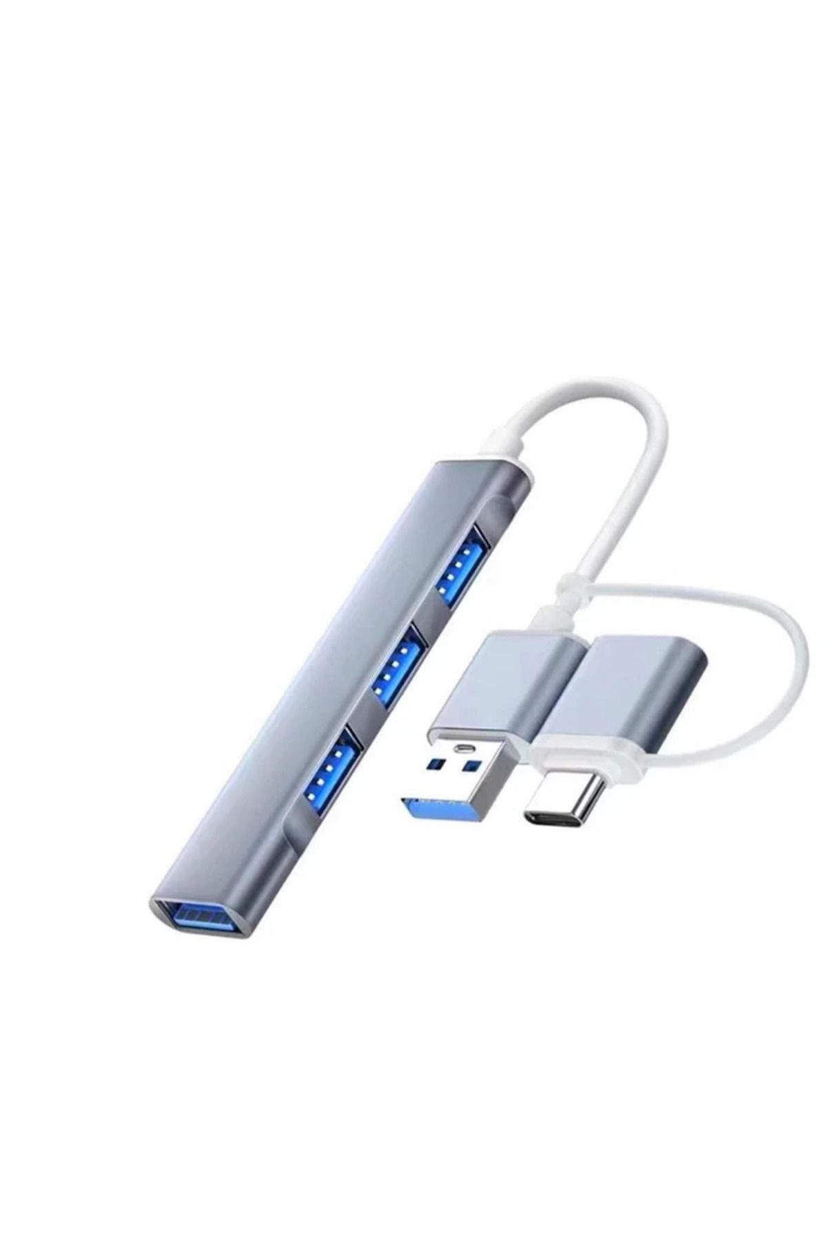 Mobil Dünyası ALLY A-806 4in1 Type-C + USB Girişli USB 3.0 Çoğaltıcı Hub Adaptör Çevirici-( - DGL7668-7956