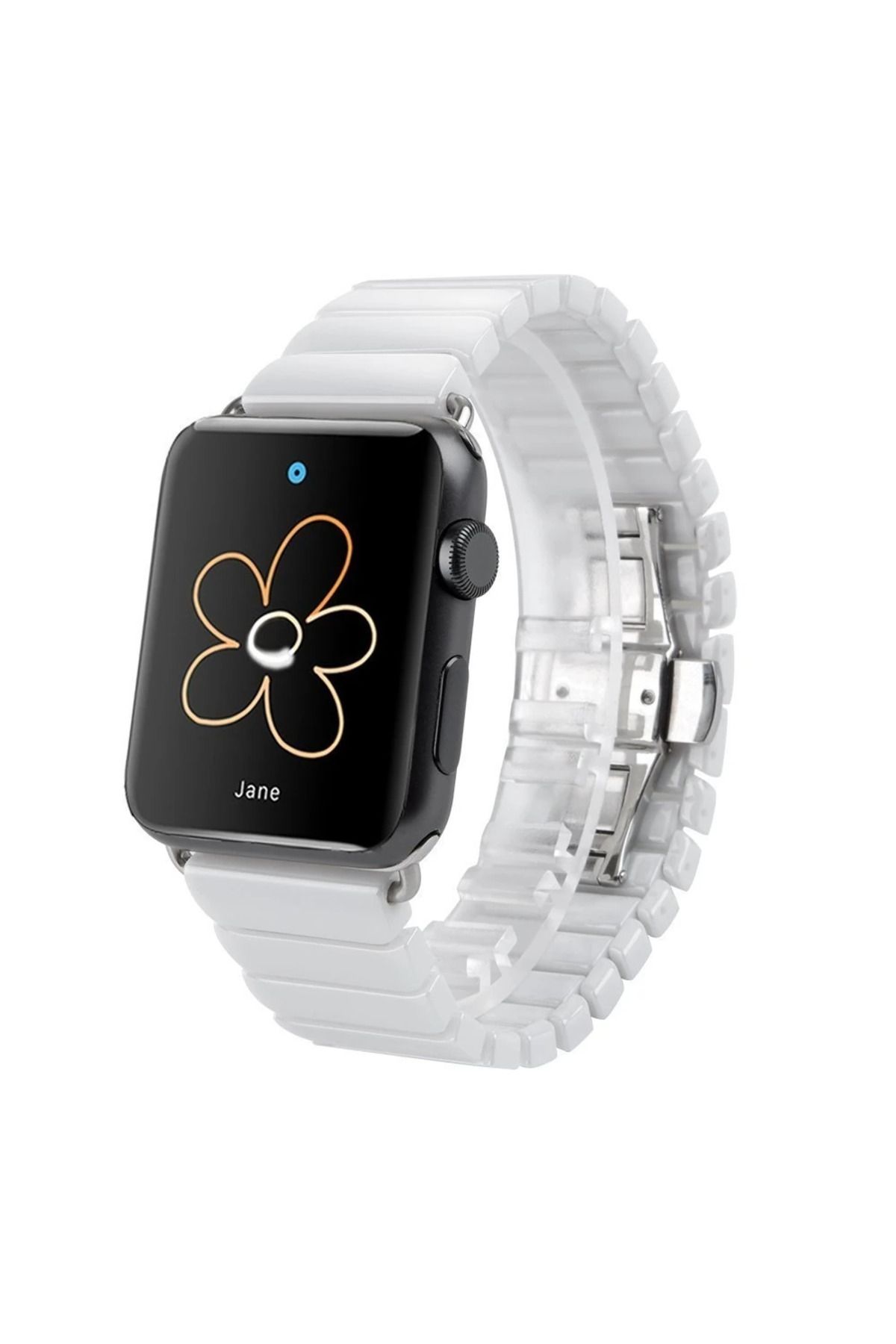 LaCend Ally Apple Watch 7-8 45mm 6-5-4 44mm Kordon Kayış Seramik Metal Kordon 3-2-1 42mm- - LC1586-5380