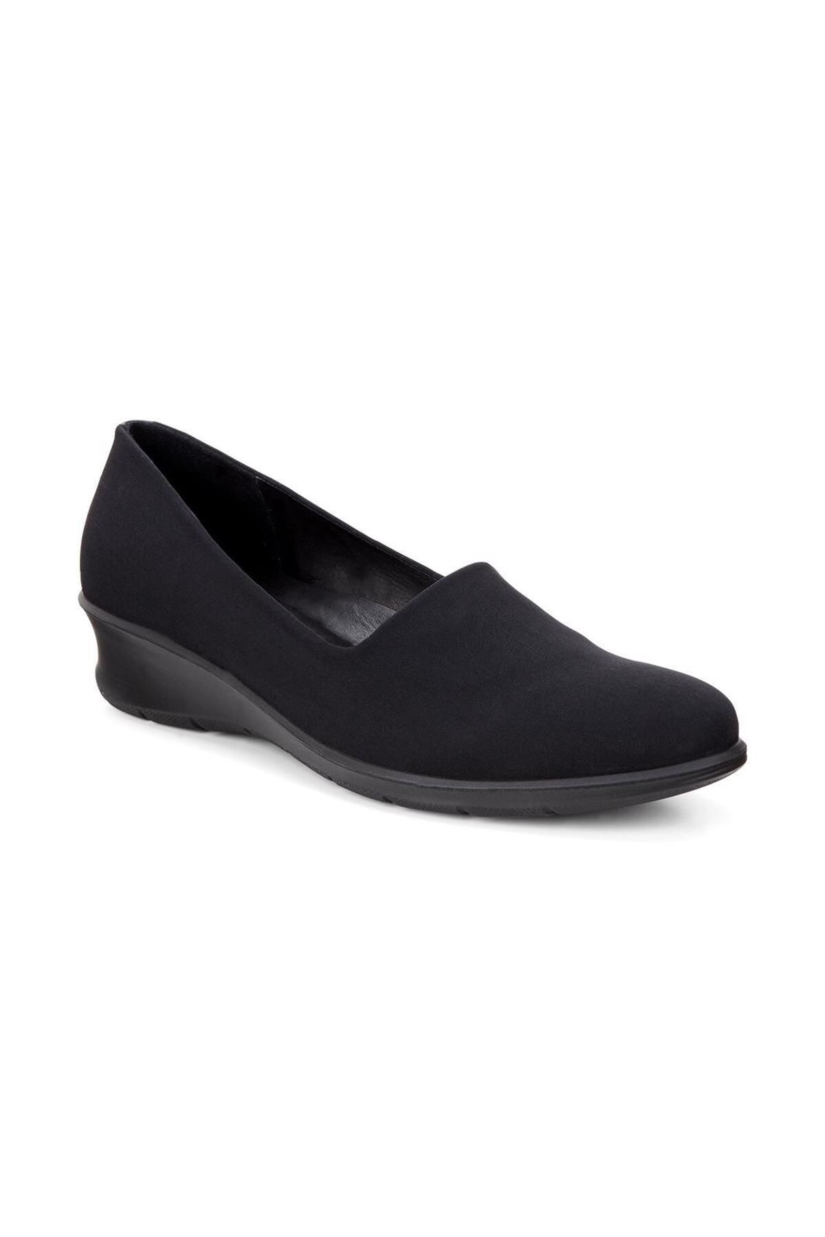 Ecco-Felicia Black/Black Textile/Feather 1