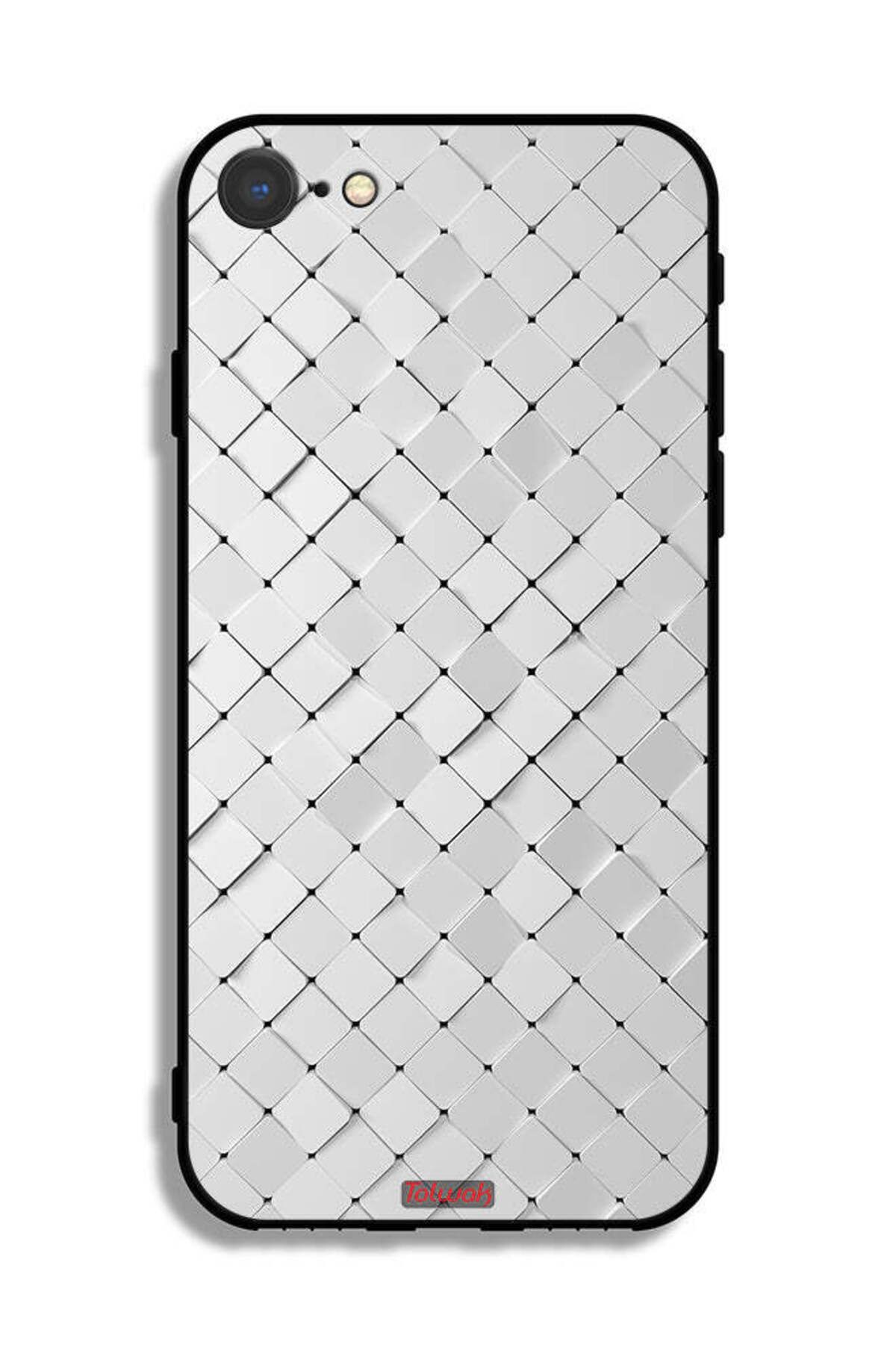 Tolwak-Apple iPhone 8 Protective Case Tiles Texture 2