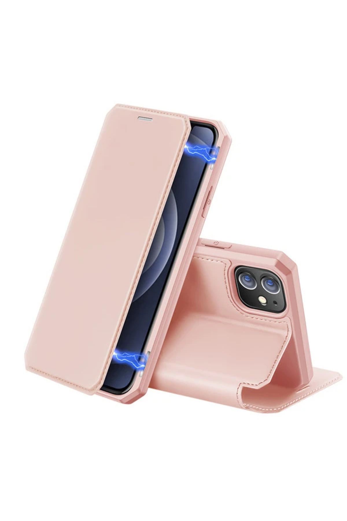 demila DUX DUCİS iPhone 12/12 Pro Kılıf Mıkantıslı Kapaklı Flip Cover Kılıf Skin X - MLA2385-4606