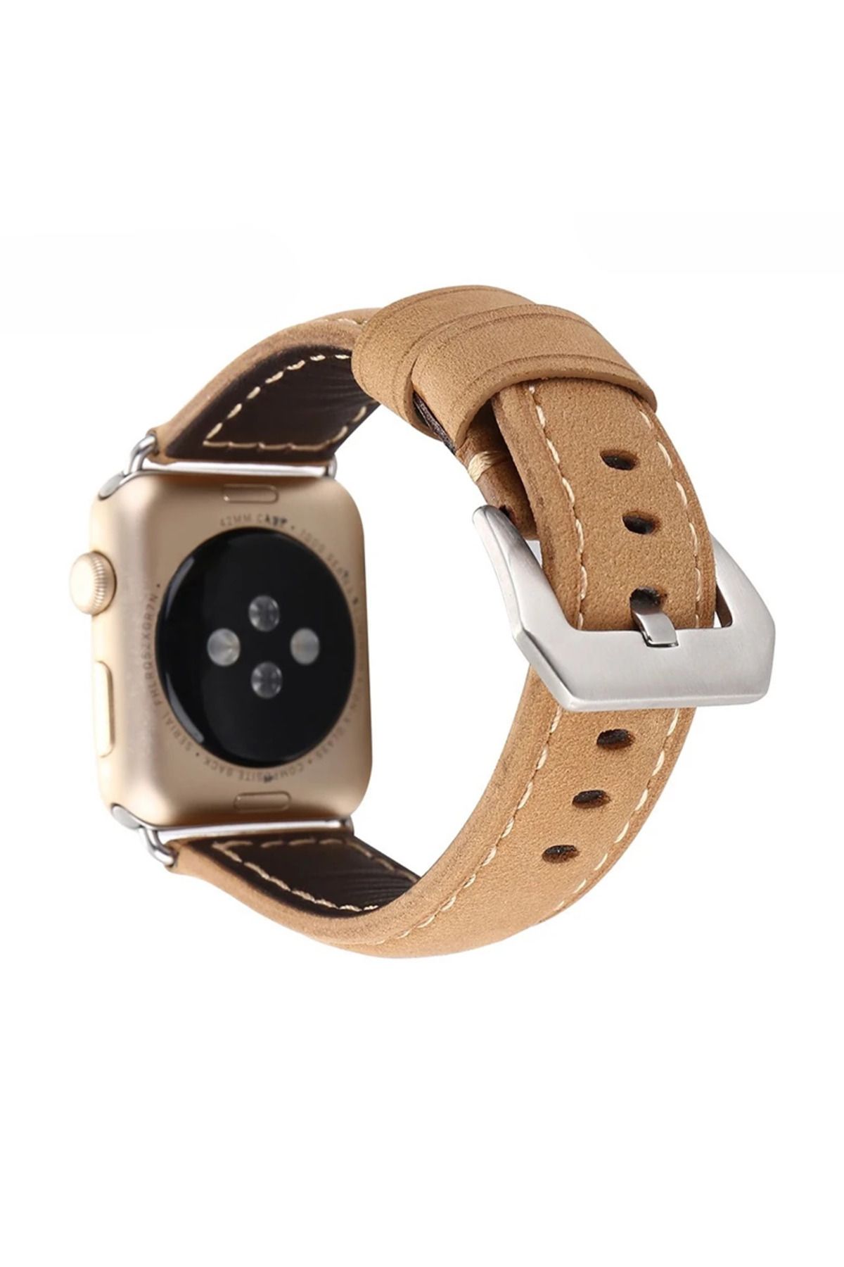 TTK ART Ally Apple Watch 7-8 45mm 6-5-4 44mm Watch Ultra 49mm Retro Koyu Deri Kordon Kayış - Ttkteknoloji