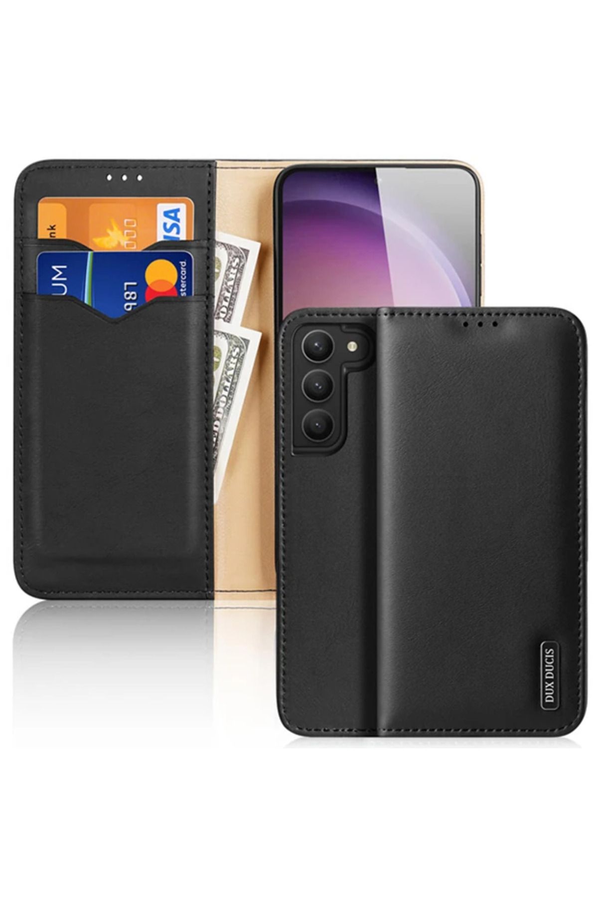 Marsilyan Dux Ducis SM Galaxy S23 Plus Kılıf Mıknatıslı Cüzdanlı Deri Kılıf Hivo Seri - MCT7925-5153