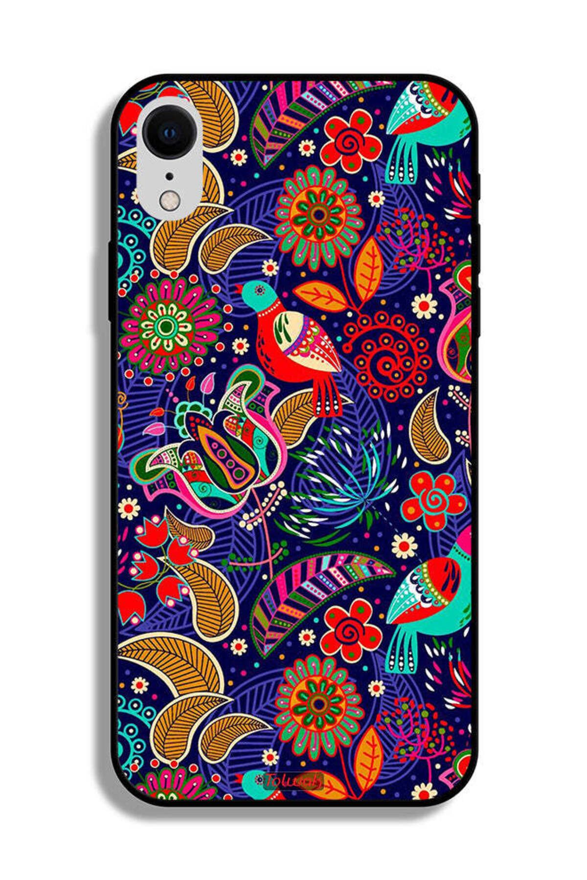 Tolwak-Apple iPhone XR Protective Case Birds And Floral Pattern 2