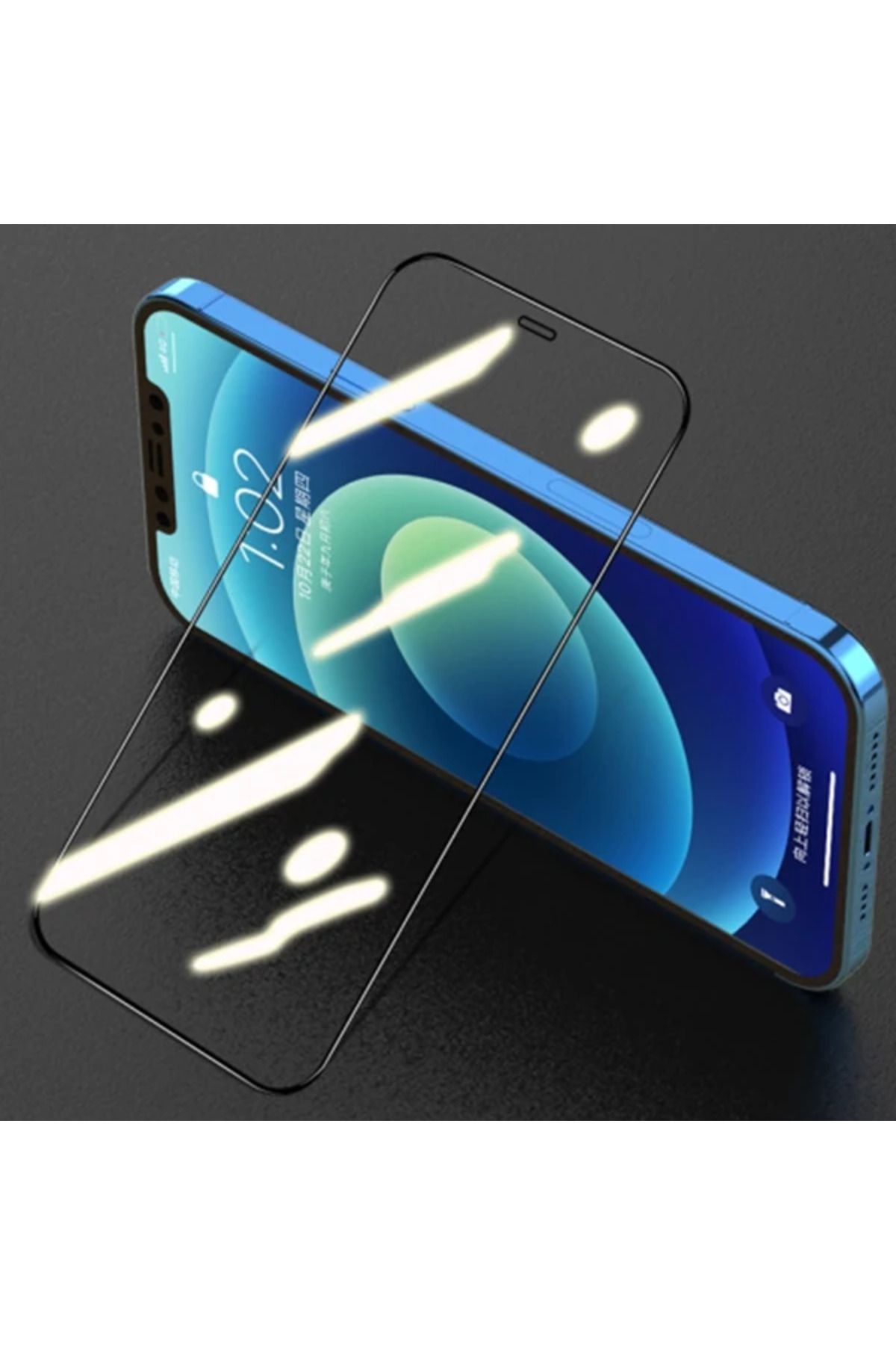 gizmurstore ALLY İPhone 12 Mini 5D Kavisli Full Tempered Cam Ekran Koruyucu-(5775) - GMS9616-2705