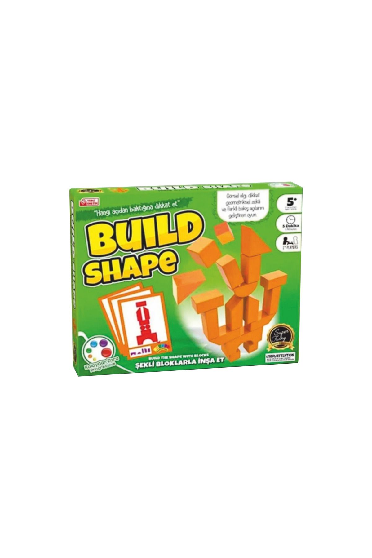 Ak ticarett Build Shape Plastik Zekâ Geliştirici Kutu Akıl Ve Zekâ Oyunu - 18 Parça