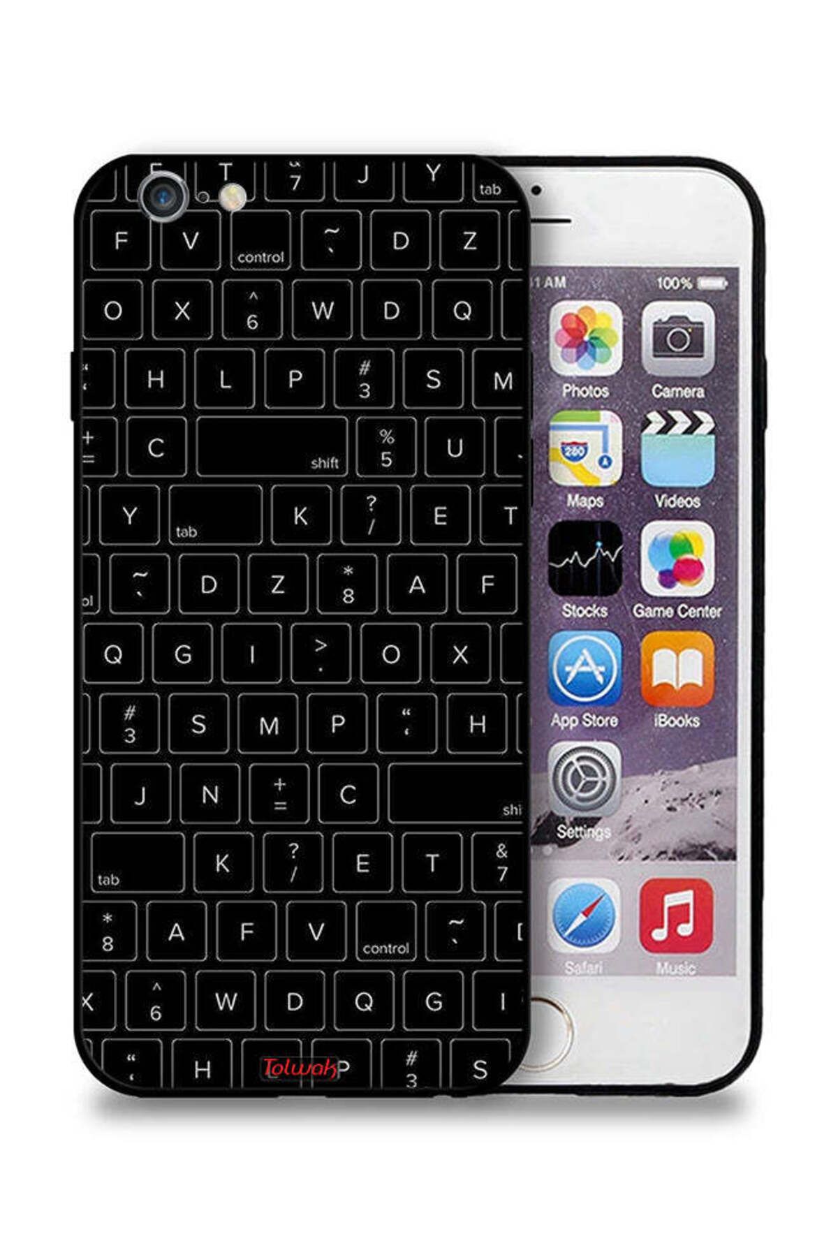 Tolwak-Apple iPhone 6 Plus/6s Plus Protective Case Random Keyboard Keys Pattern 1