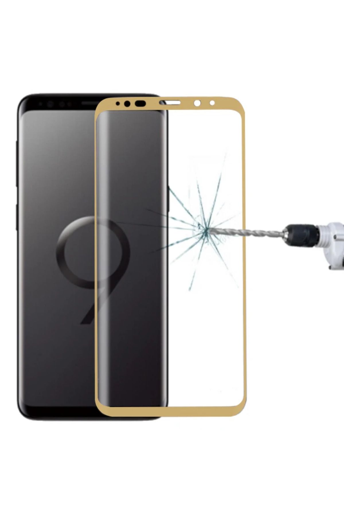 mudikonsept Samsung Galaxy S9 3D Full Kaplama Kavisli Kırılmaz Cam Ekran Koruyucu-(5775) - MDE5613-4767