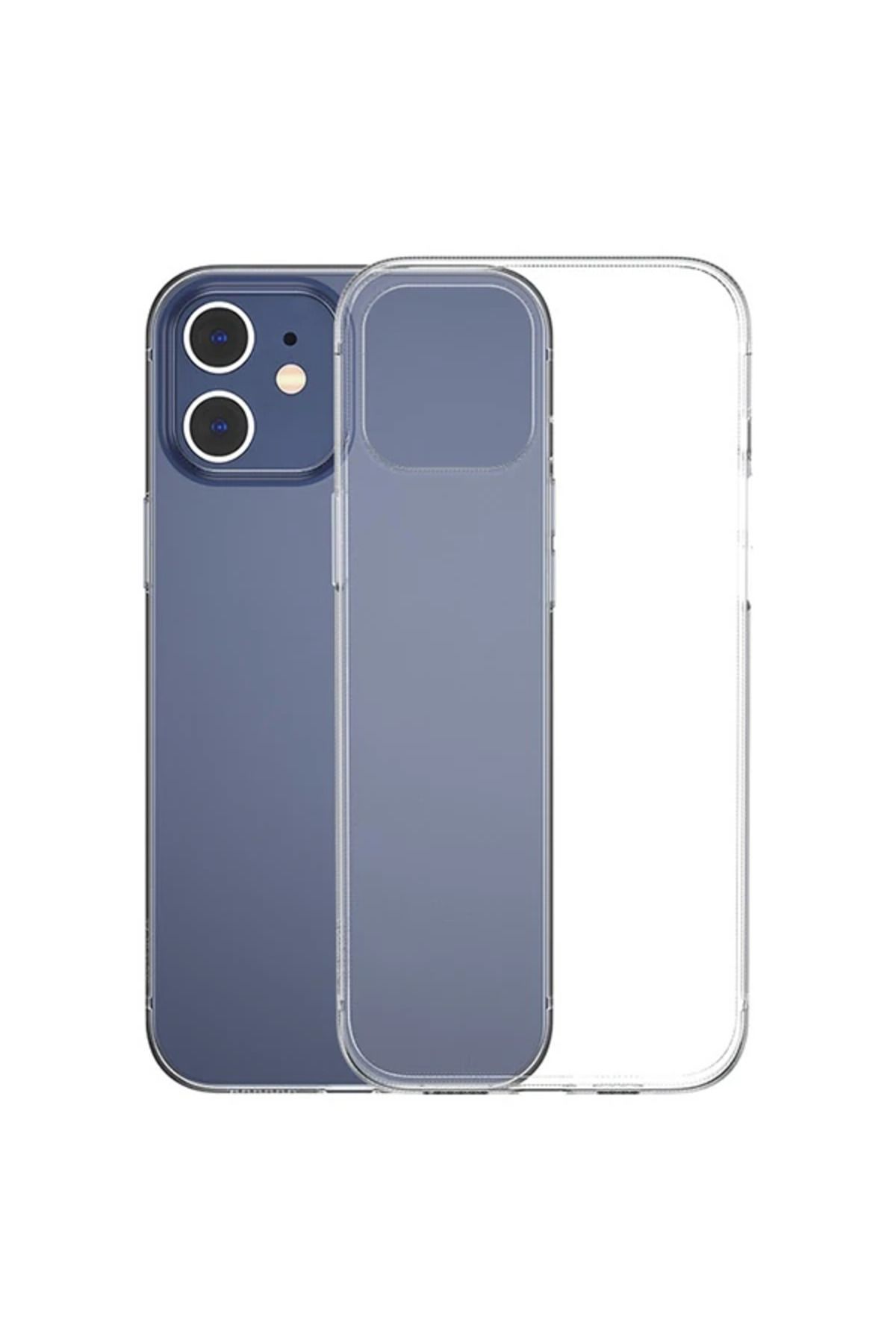 mudikonsept Simple Case İPhone 12 Mini 5.4 İnce Silikon Şeffaf Kılıf-(5775) - MDE3887-3036