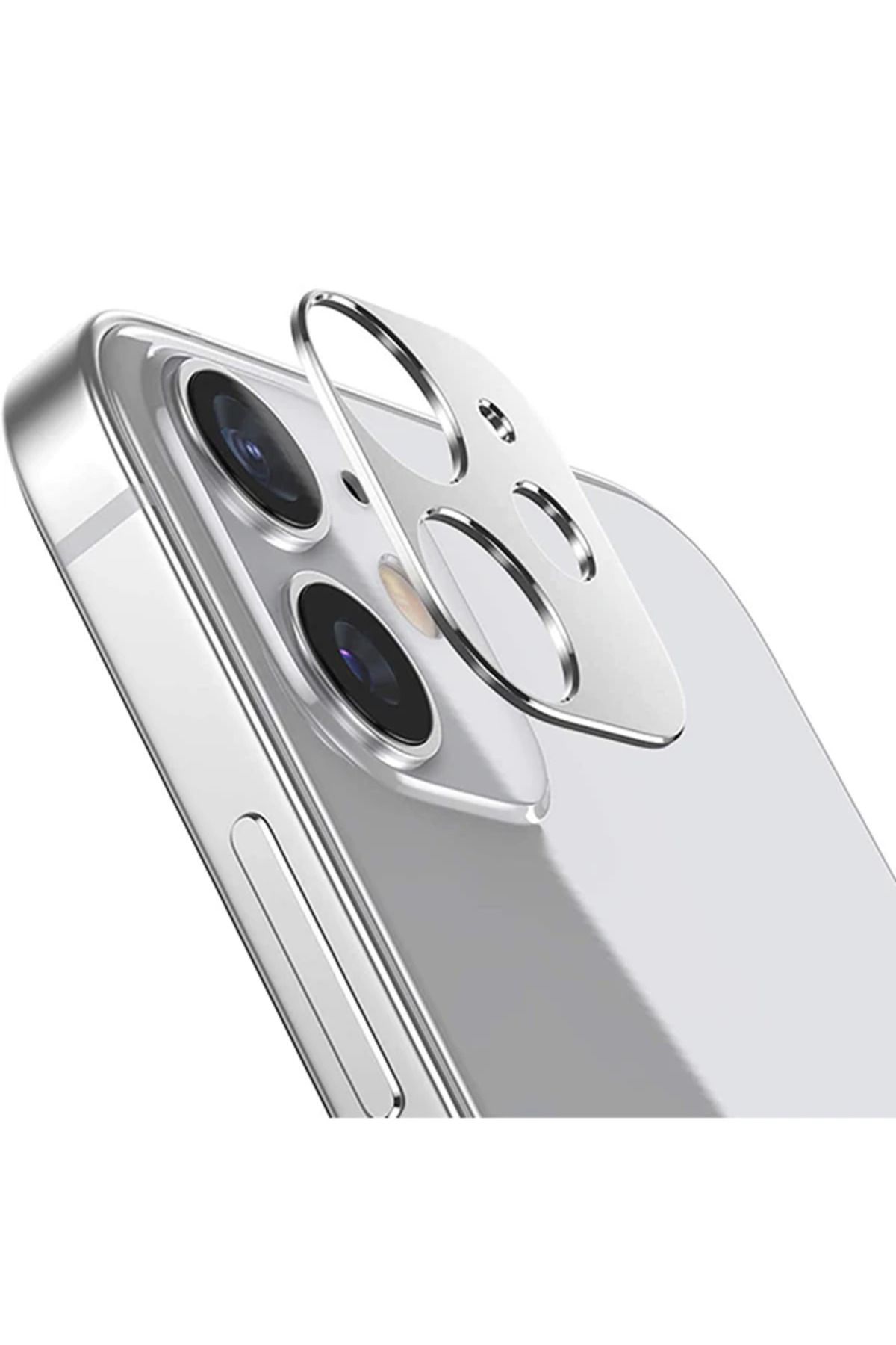 demila İPhone 12 Mini 3D Metal Kamera Koruyucu Metal Lens-(5775) - MLA3144-1816