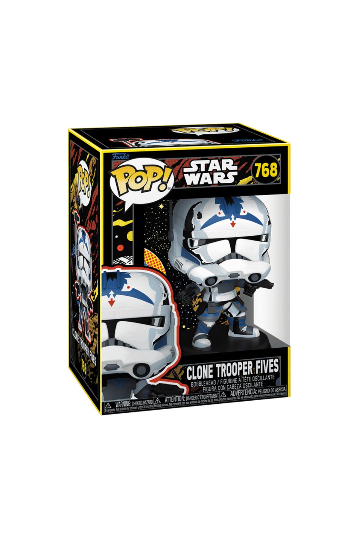 Funko Pop Disney Star Wars Clone Tropper Fives Retro No:768 Bobble Head