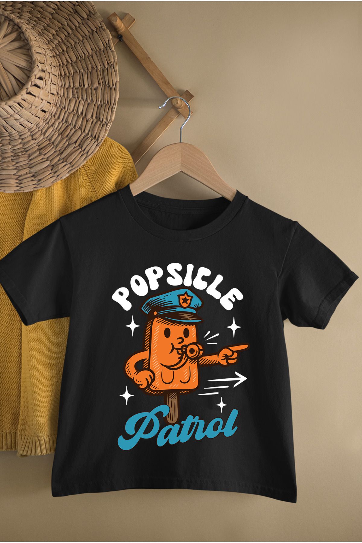 MAGORS POPSICLE PATROL BASKILI PAMUKLU BİSİKLET YAKA KISA KOLLU GENÇ VE ÇOCUK TSHIRT