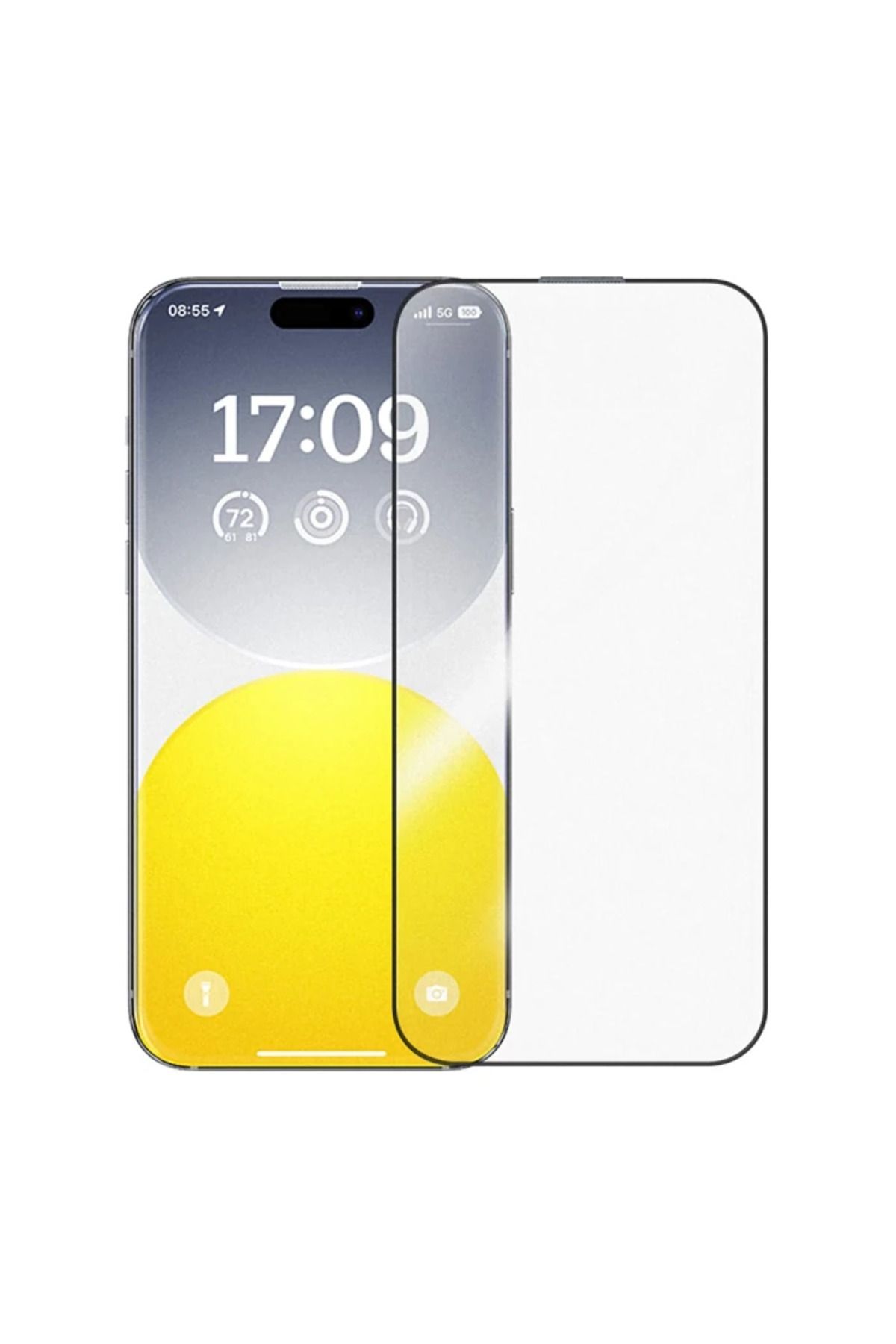 Lokal Marketing Crystalline iPhone 15 Pro max için Parlama Önleyici Tempered Cam Ekran Koruyucu-(5 - LKM4437-2450