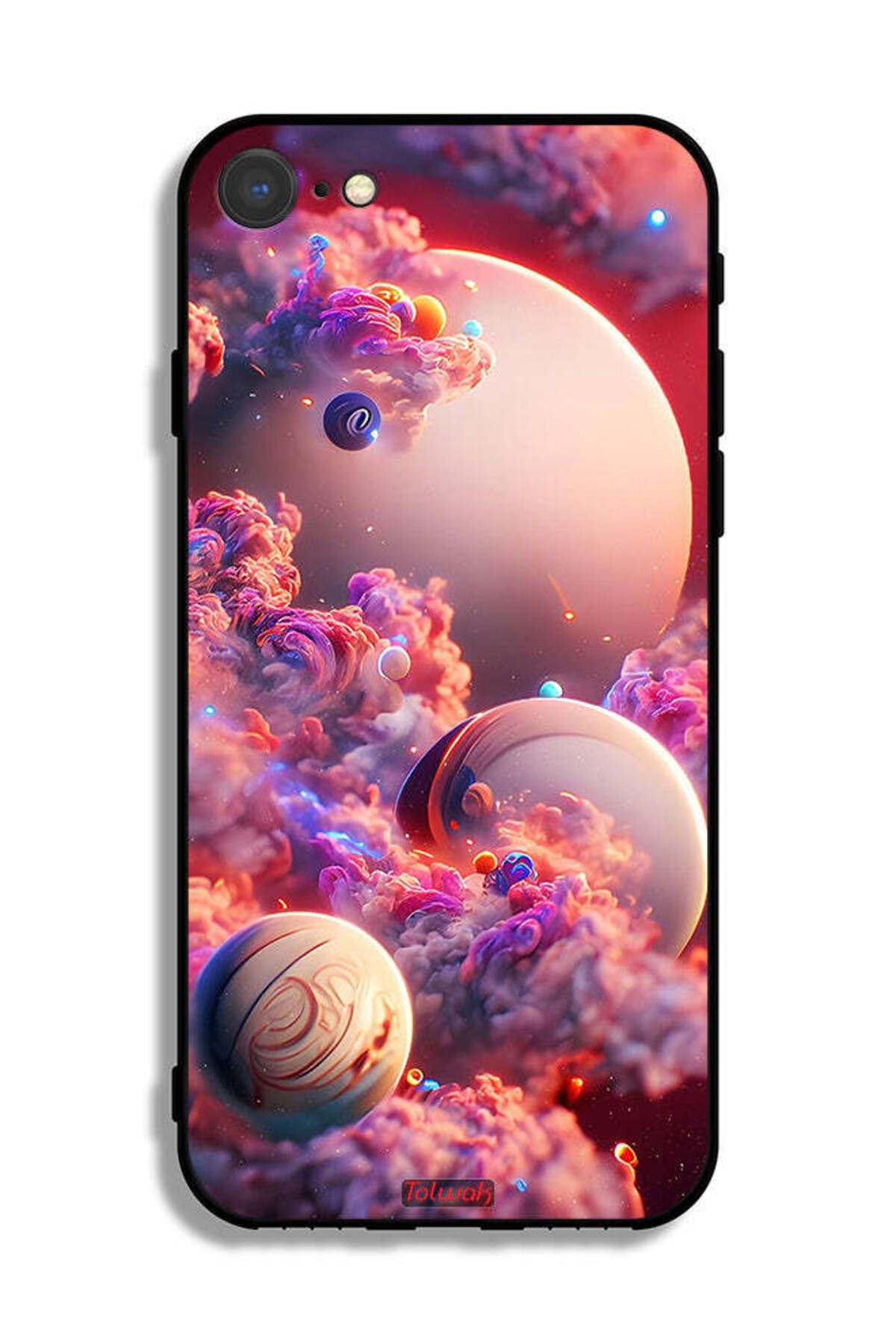 Tolwak-Apple iPhone 7 Protective Case Clouds Abstract Art 2