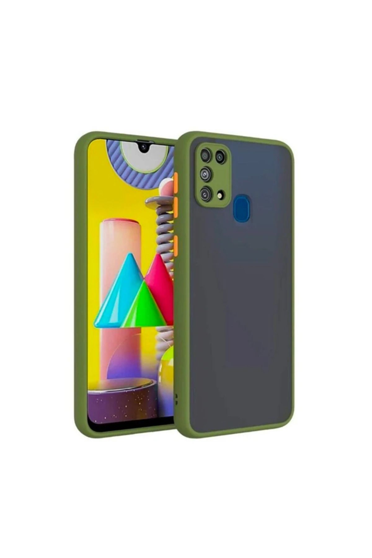 Marsilyan SM Galaxy A21S (SM-A217) Kamera Korumalı Premium Silikon Kılıf-(5775) - MCT6481-6506