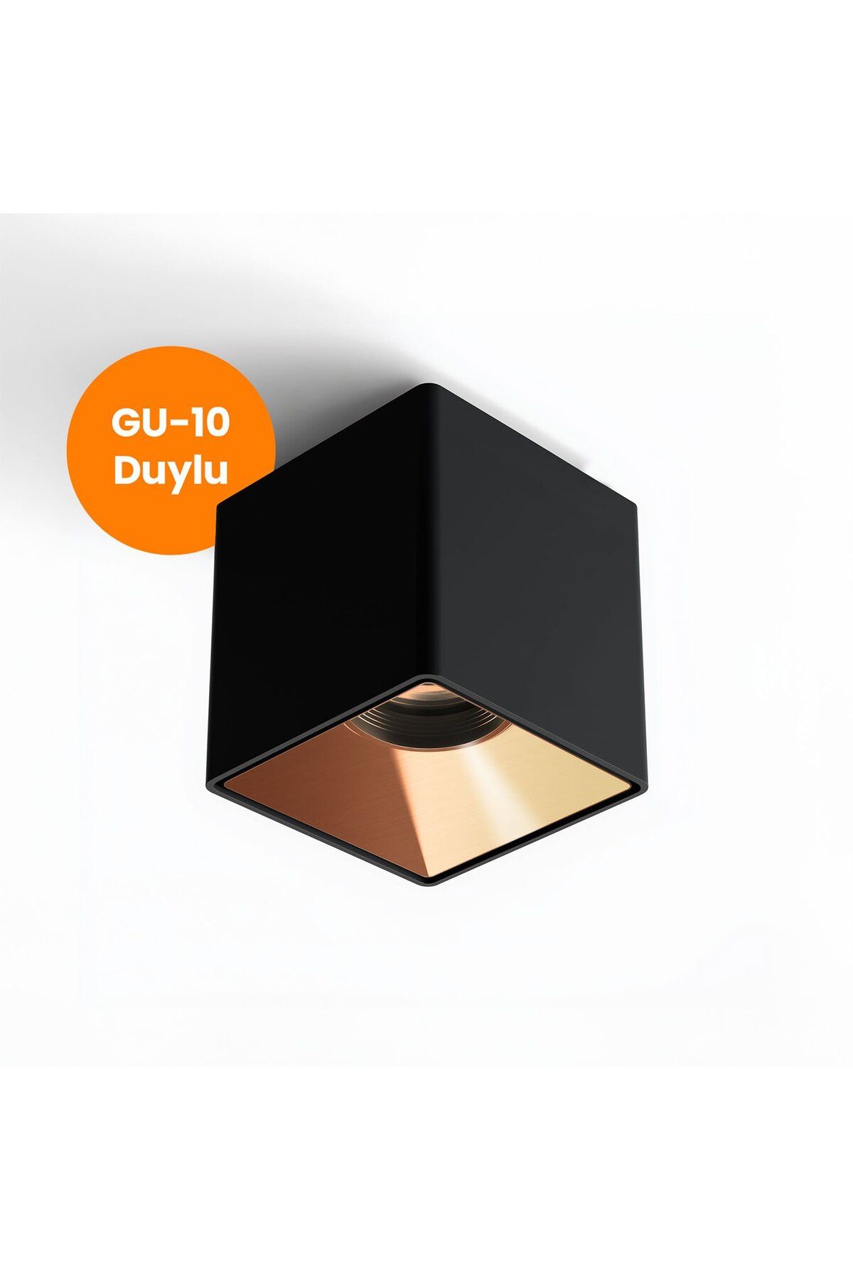 MAXLED Kare Dekoratif Armatür Siyah-Rose Maxled MX-3522 (140mm)