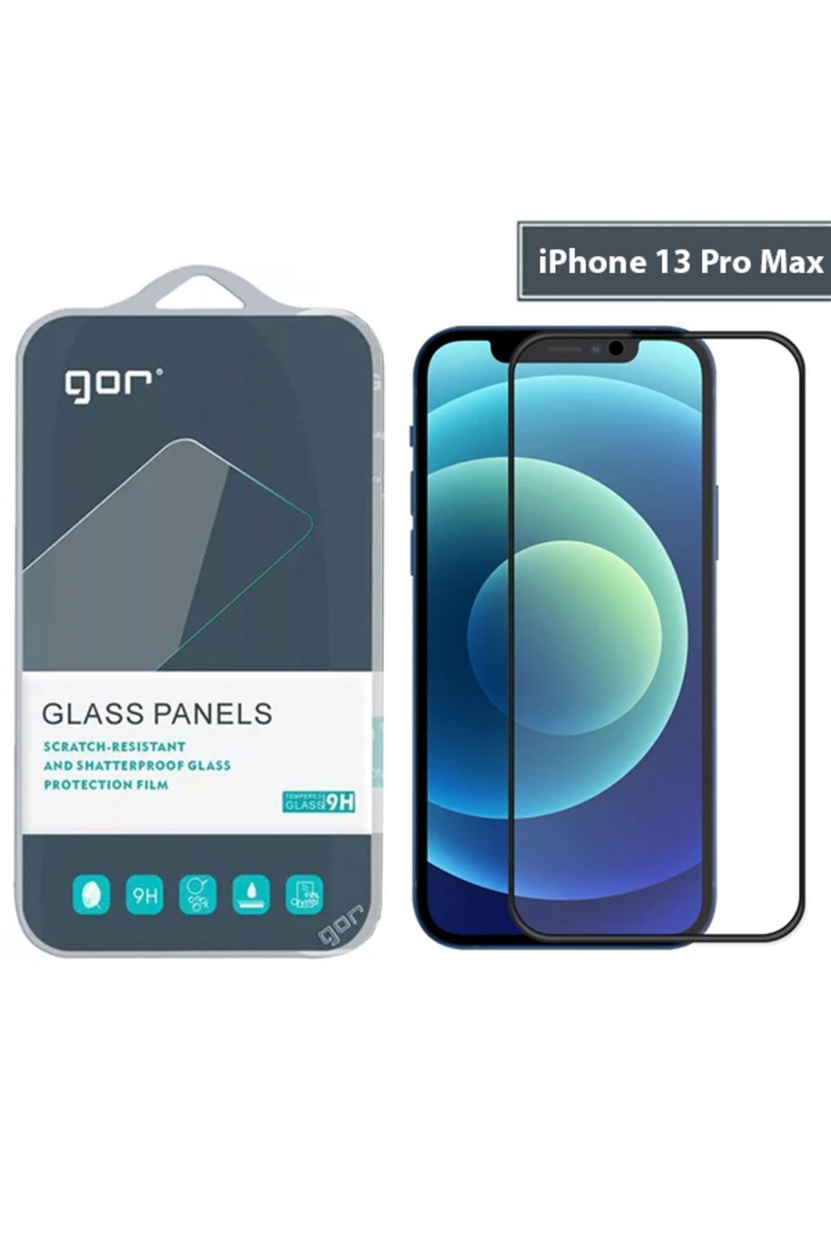 LaCend GOR iPhone 13 Pro Max 9D Hardening Tempered Full Cam Ekran Koruyucu-(5775) - LC1636-8434