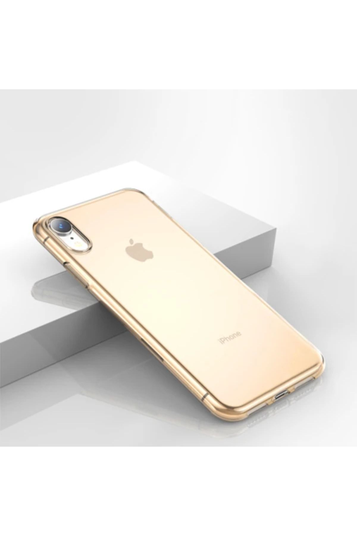 Marsilyan İPhone Xr.6.1 Simple Şeffaf Gel Darbe Emici Silikon Kılıf-(5775) - MCT5824-4451