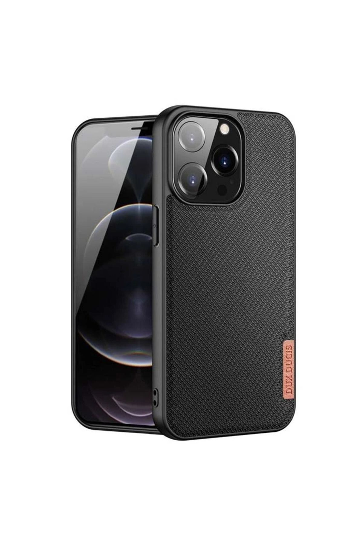 mudikonsept Dux Ducis Fino Serisi iPhone 13 Pro Max Kılıf Premium Dokuma Silikon Kılıf-(5775 - MDE3922-7057