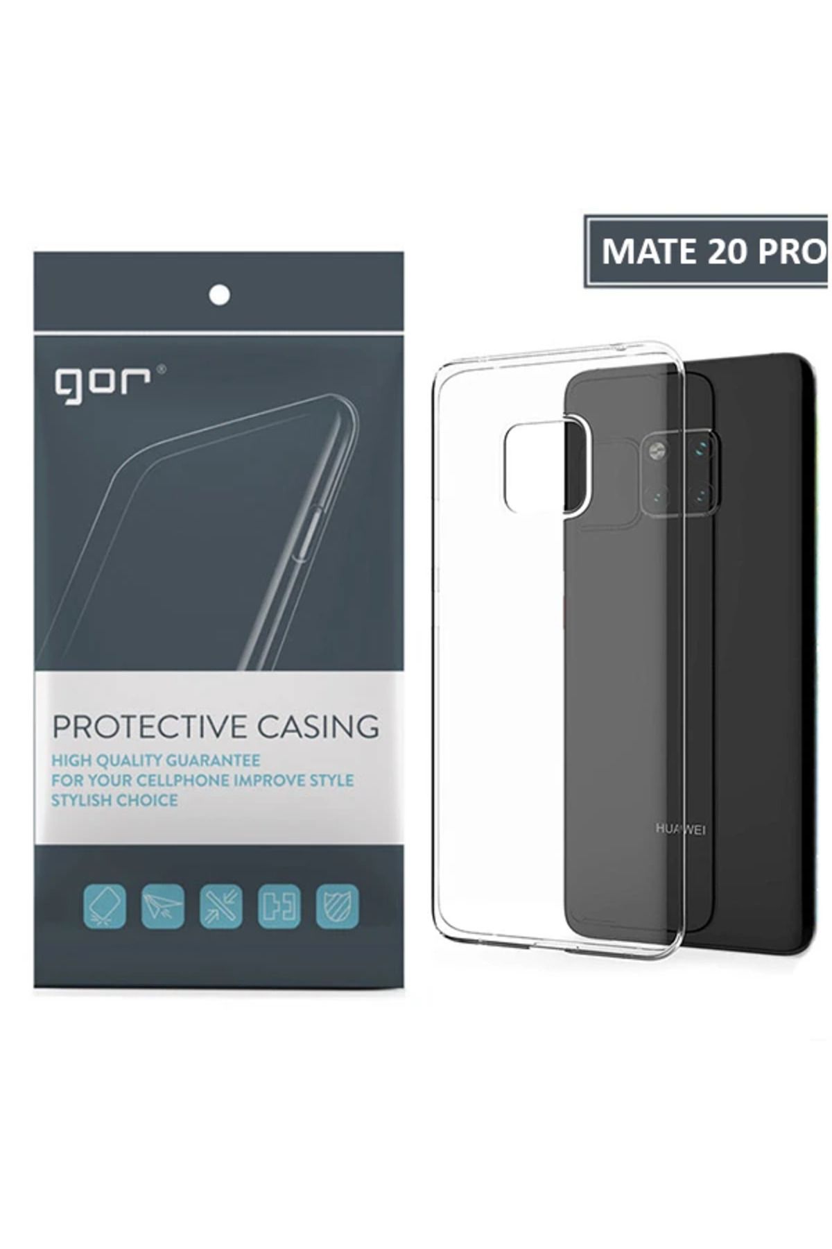 ONE Gor Huawei Mate 20 Pro Kamera Korumalı Ultra Slim Soft Silikon Kılıf-(5775) - CDY9889-4597