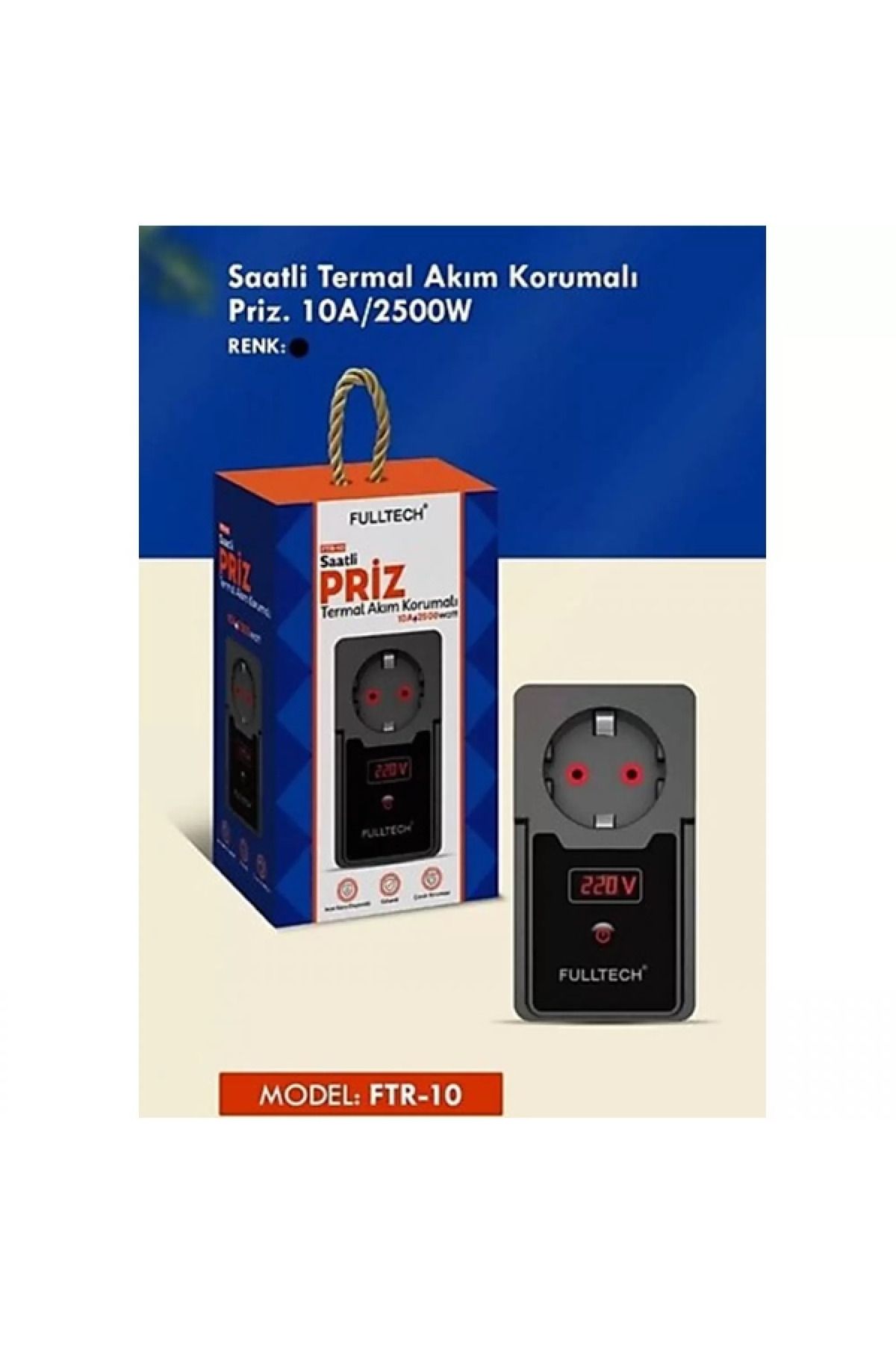 Dorasan Fulltech FTR10 Termal Akım Korumalı Zaman Ayarlı Priz