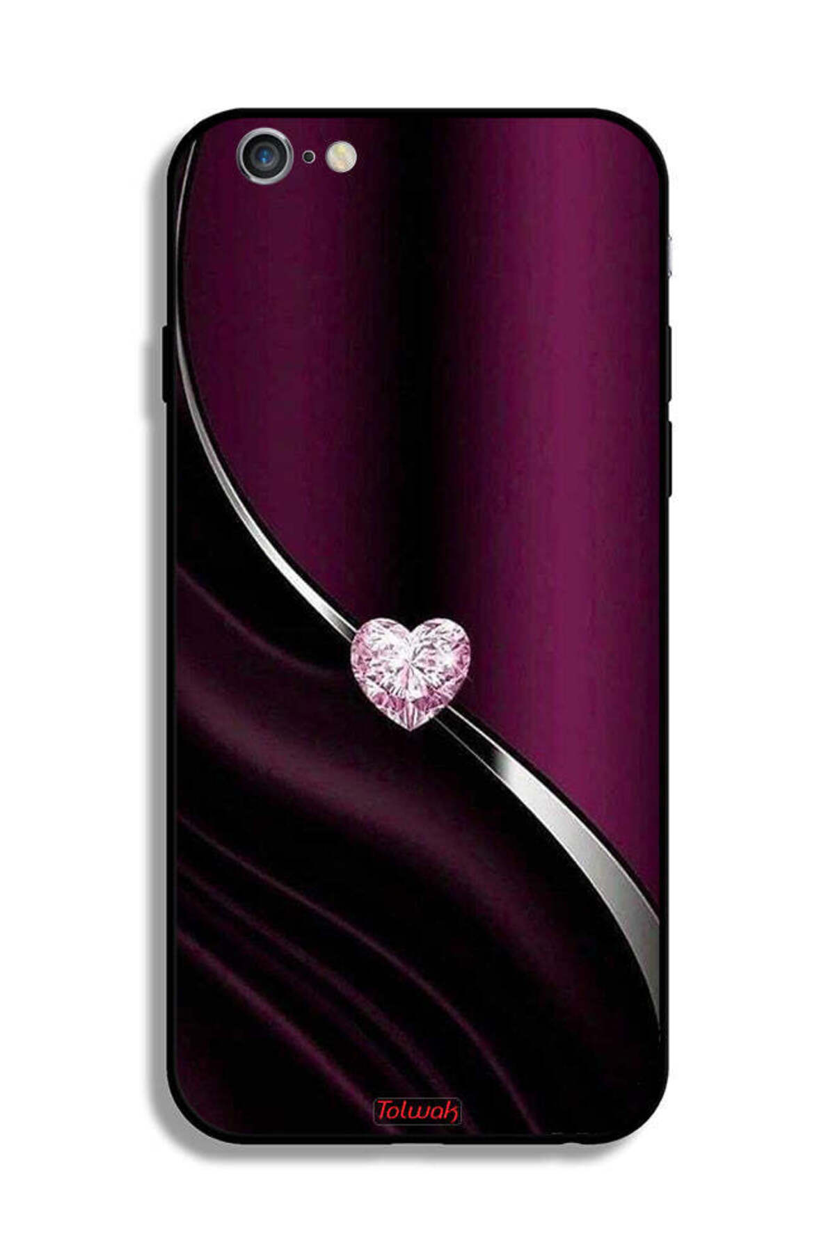 Tolwak-Apple iPhone 6 Plus/6s Plus Protective Case Diamond Heart 2