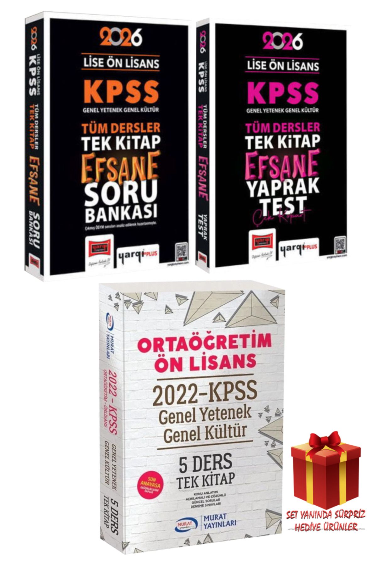 Yargı Yayınları 2026 KPSS Lise Ön Lisans Tüm Dersler Tek Kitap Efsane Soru Bankası+ Yaprak Test+ Konu Anlatımlı
