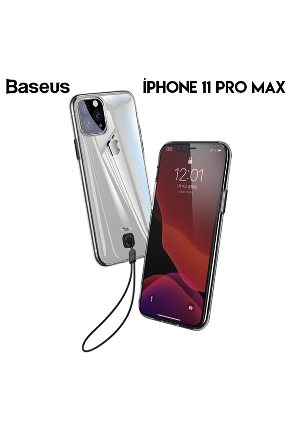 Marsilyan Transparent Key İPhone 11 Pro Max 6.5inch (2019) Şeffaf Silikon Kılıf-(57 - MCT8509-5961