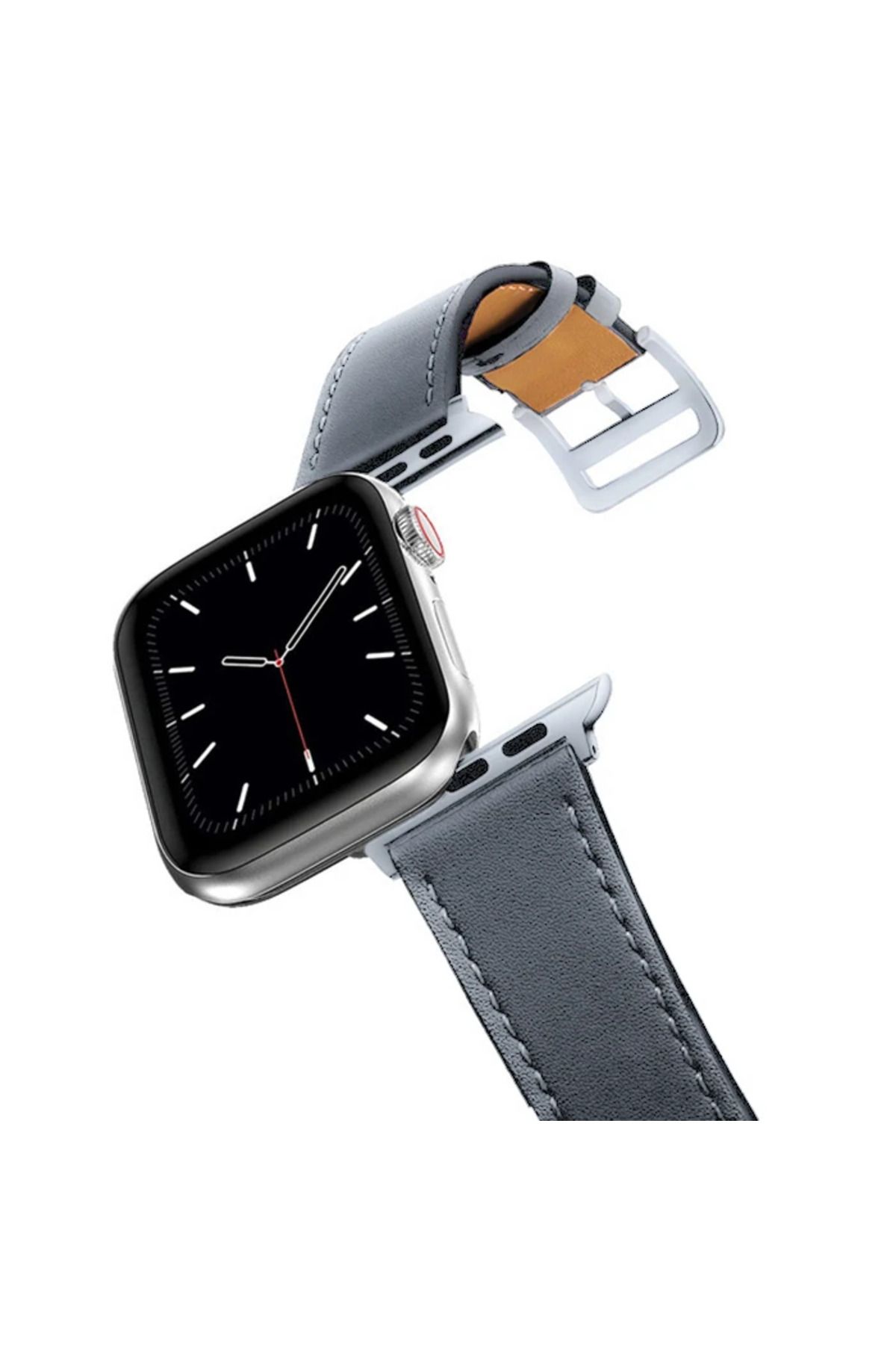 Marsilyan Ally Apple Watch 7-8 41mm 6-5-4 40mm Single Coil Deri Kayış Kordon 3-2-1 38mm-(577 - MCT4606-5819